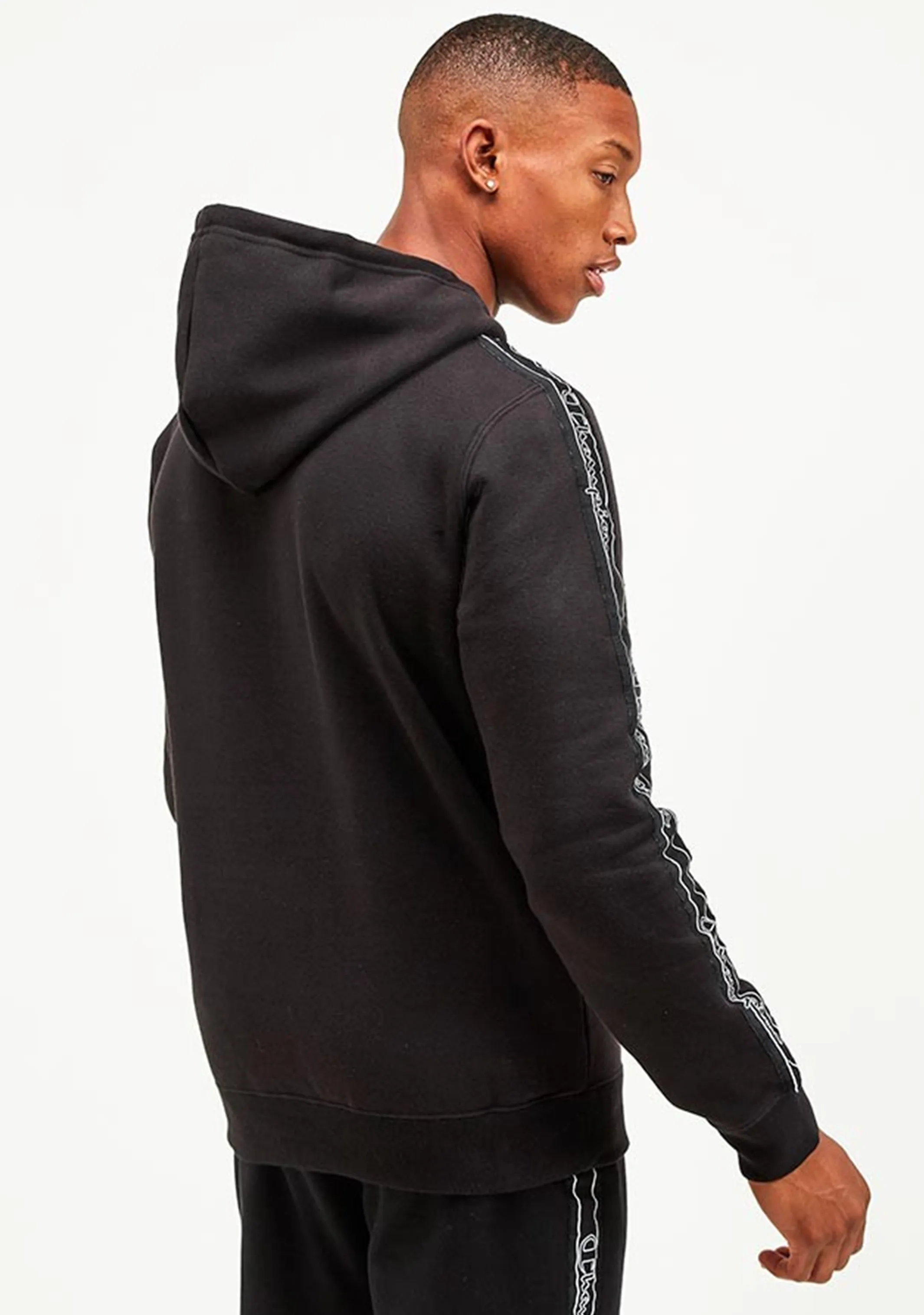 Champion Herren EU Taping Hoodie <BR> AW9XA1 BLK SCHWARZ