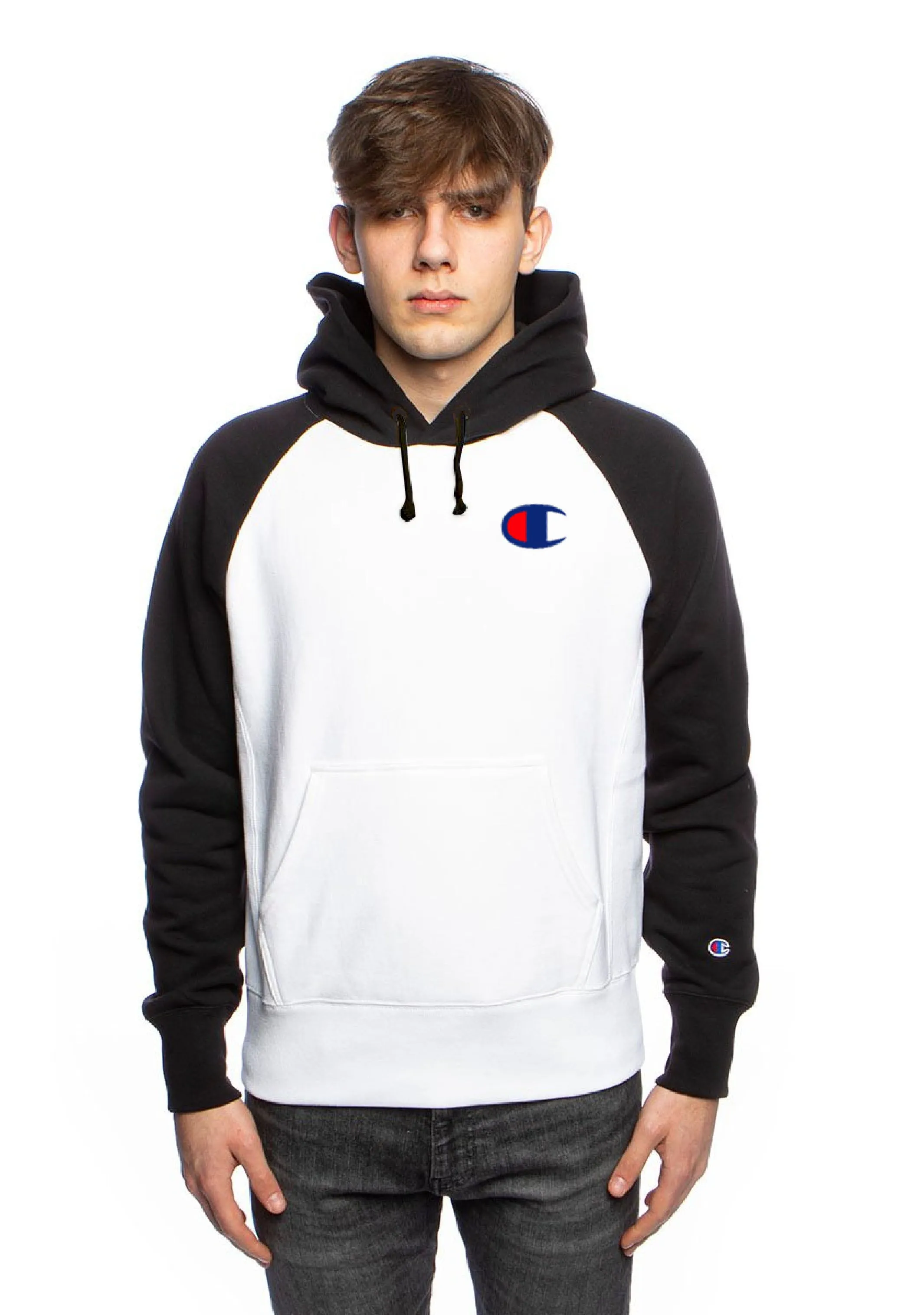 Champion Herren Leichtgewicht Terry Colour Block Hoodie <br> AW44N BAW