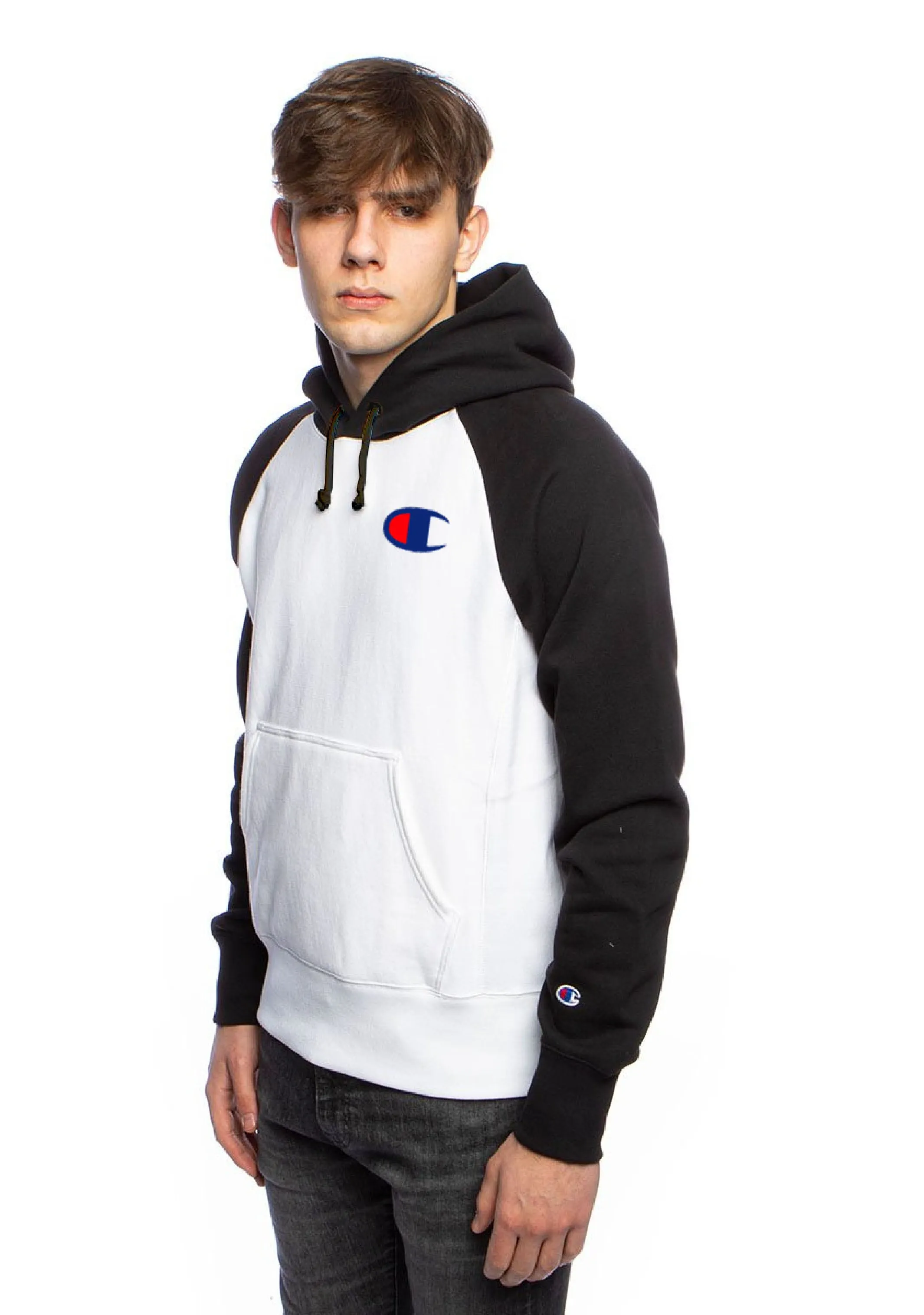 Champion Herren Leichtgewicht Terry Colour Block Hoodie <br> AW44N BAW