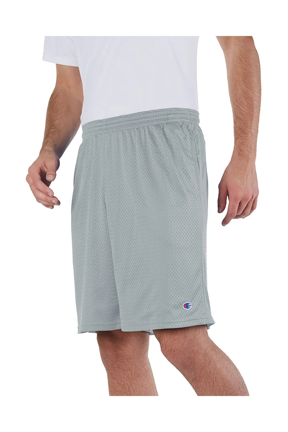 Champion Herren Mesh Shorts mit Taschen - Sportlich Grau