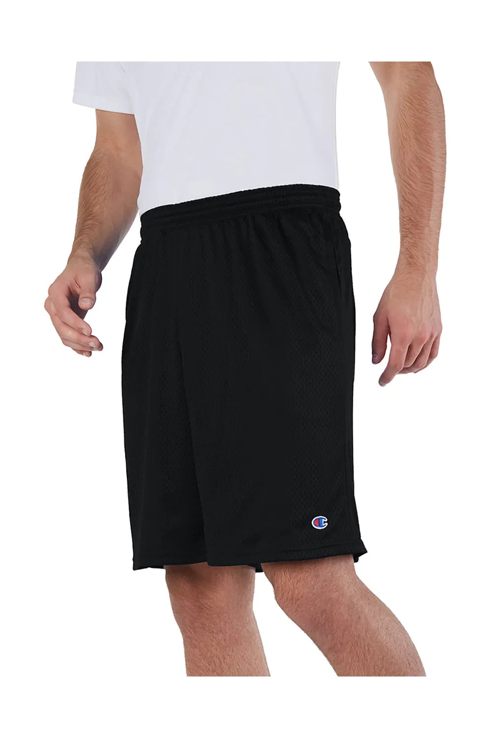 Champion Herren Mesh Shorts mit Taschen - Schwarz