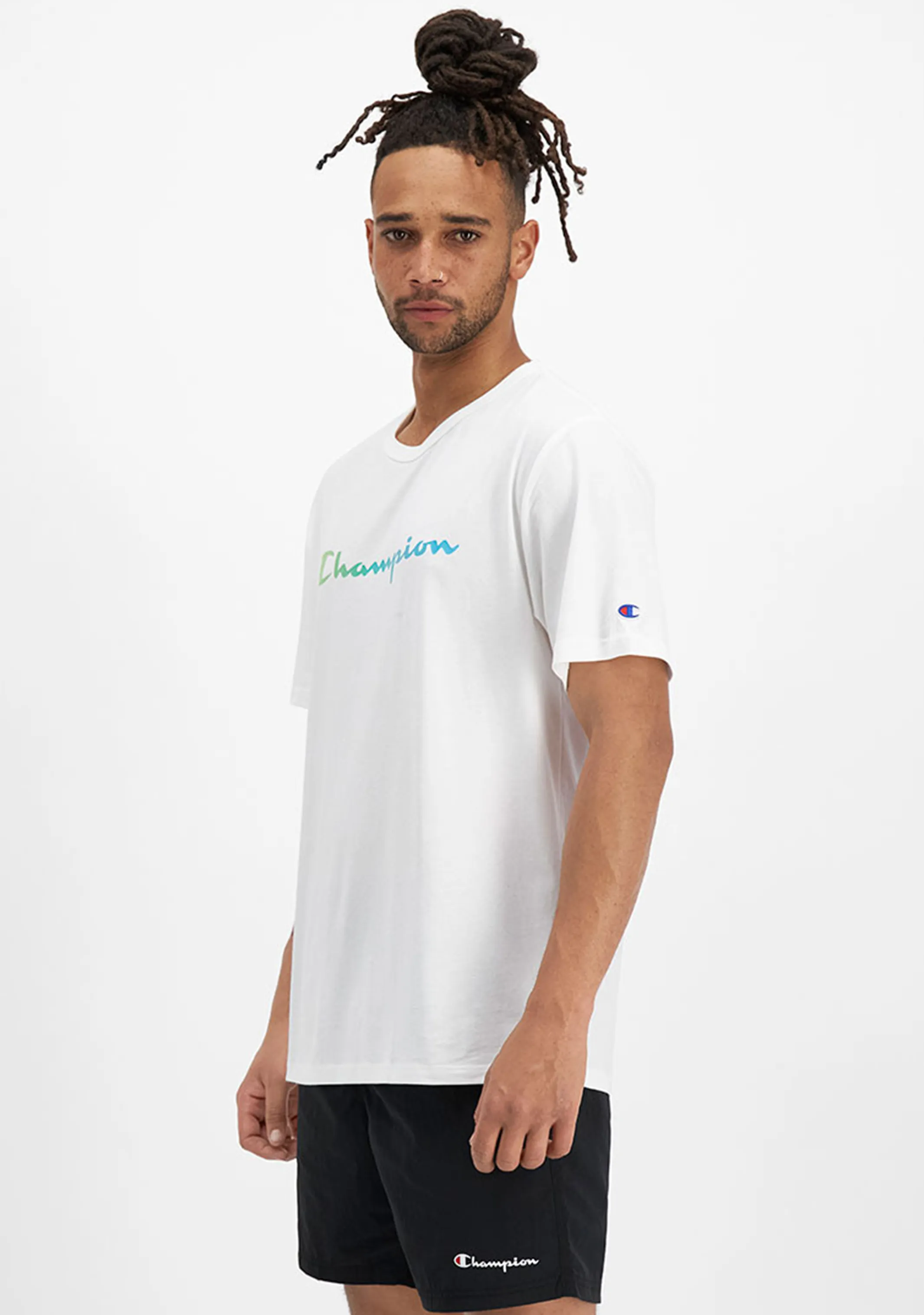 Champion Herren Ombre Logo Script T-Shirt