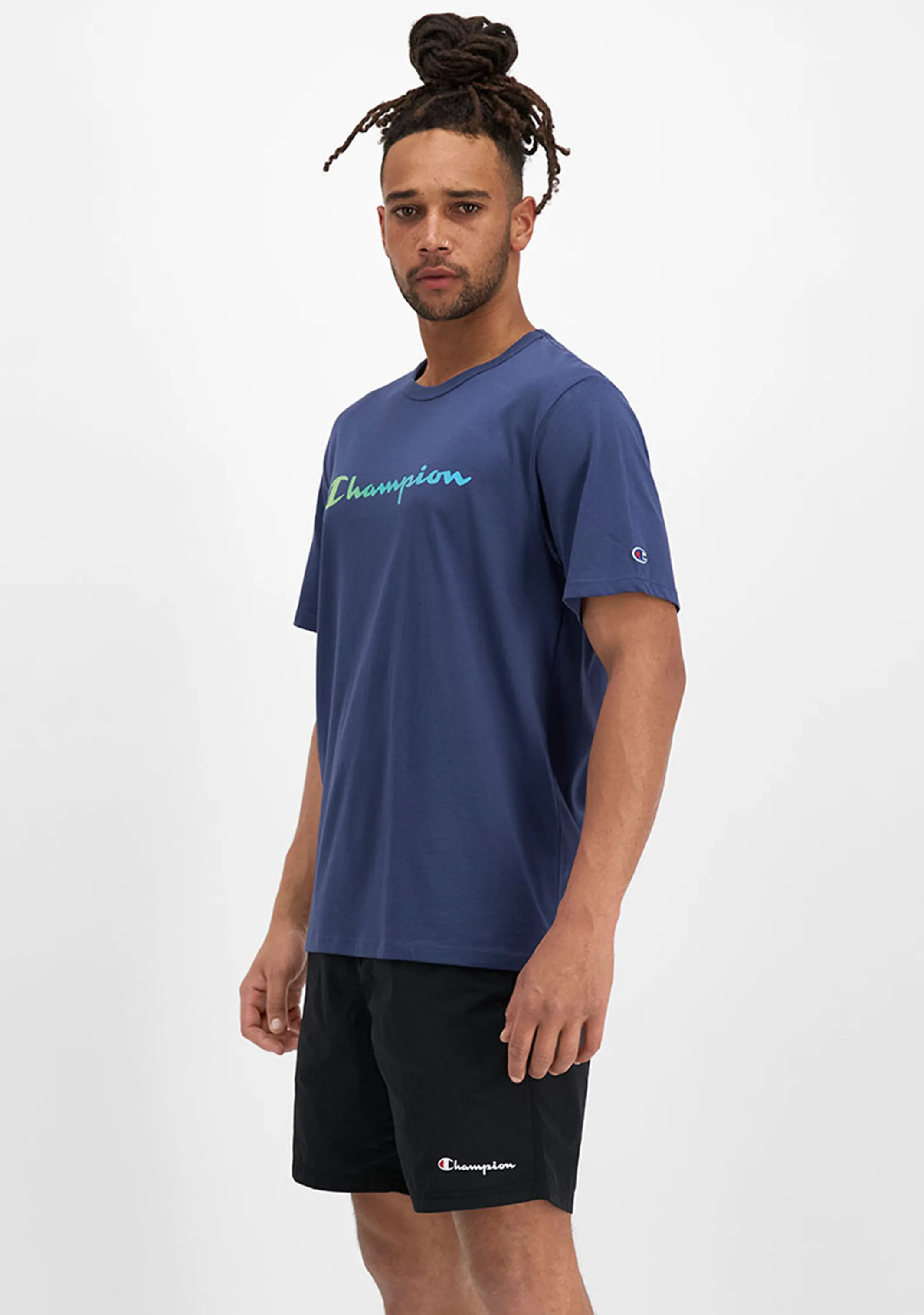 Champion Herren Ombré-Logo Schriftzug T-Shirt