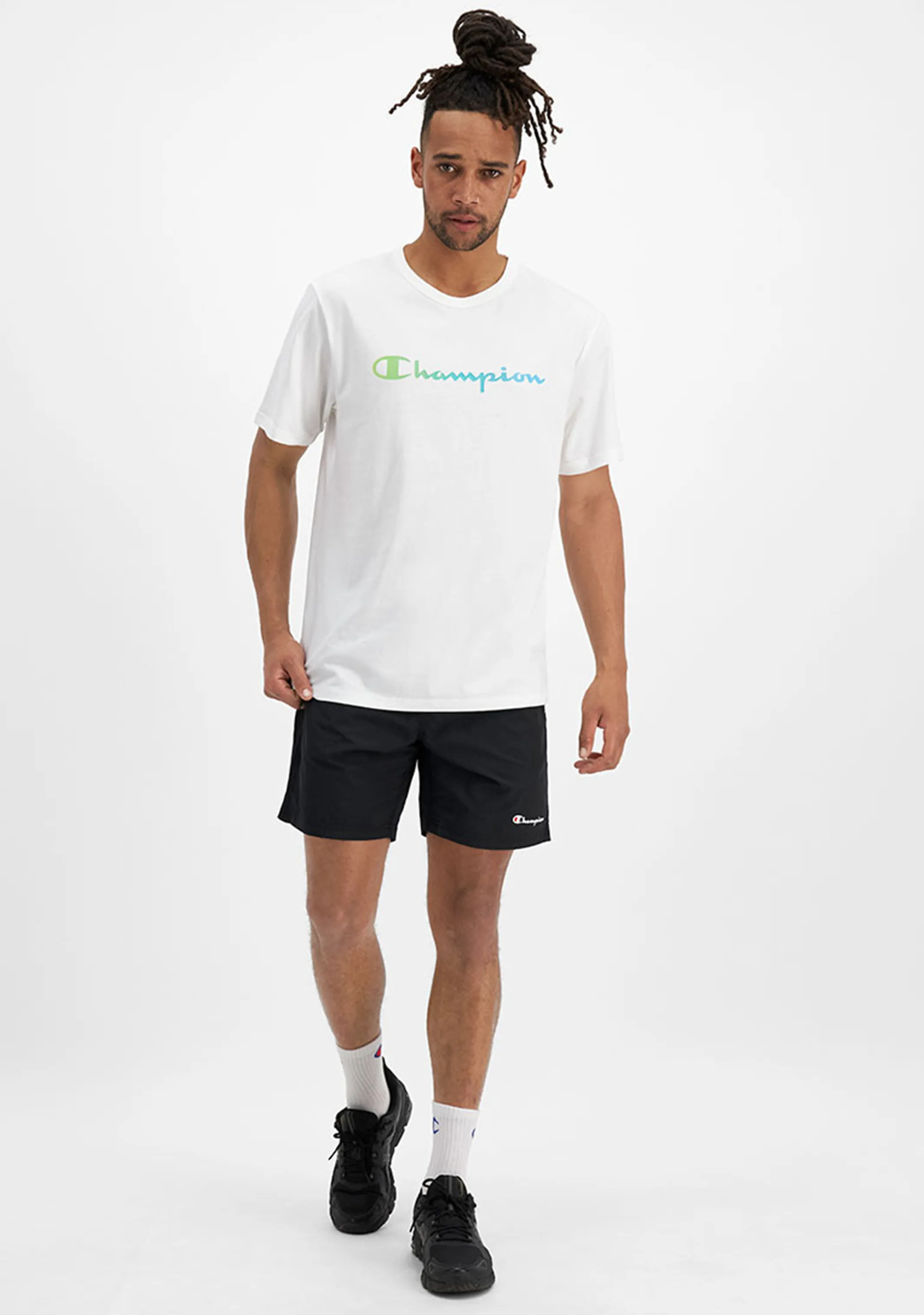 Champion Herren Ombre Logo Script T-Shirt