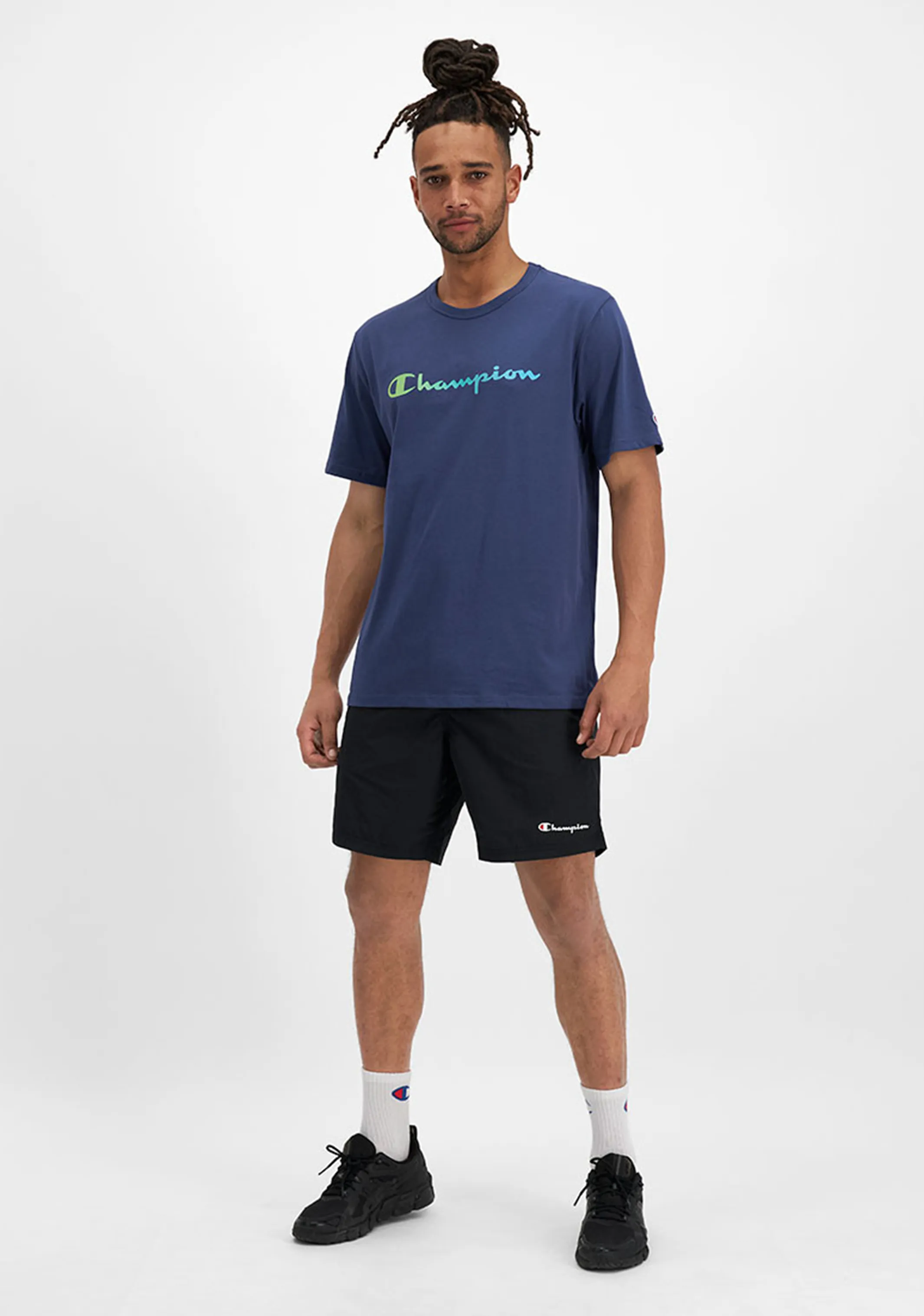 Champion Herren Ombré-Logo Schriftzug T-Shirt