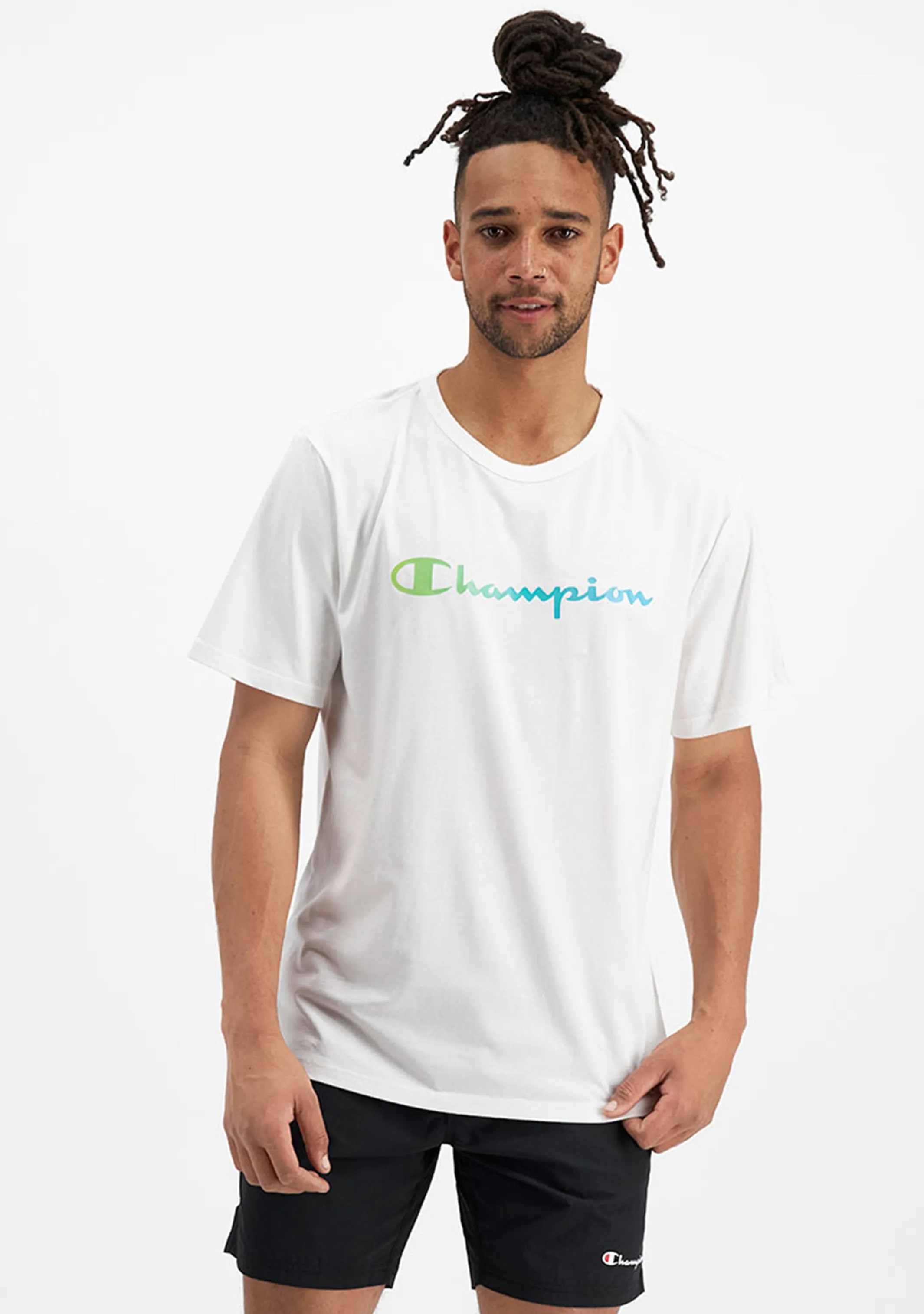 Champion Herren Ombre Logo Script T-Shirt