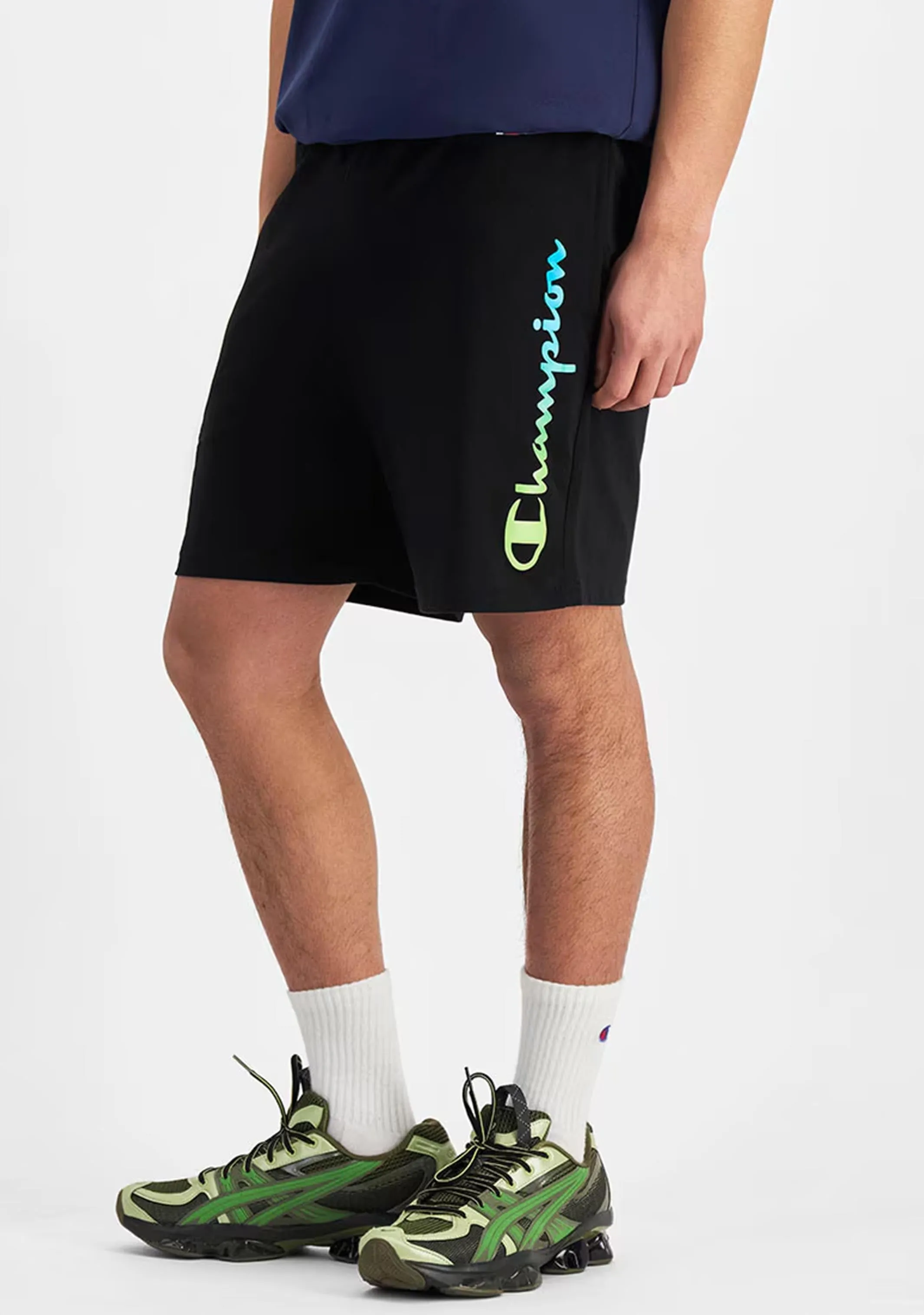 Champion Herren Ombré-Schriftzug Jersey Shorts