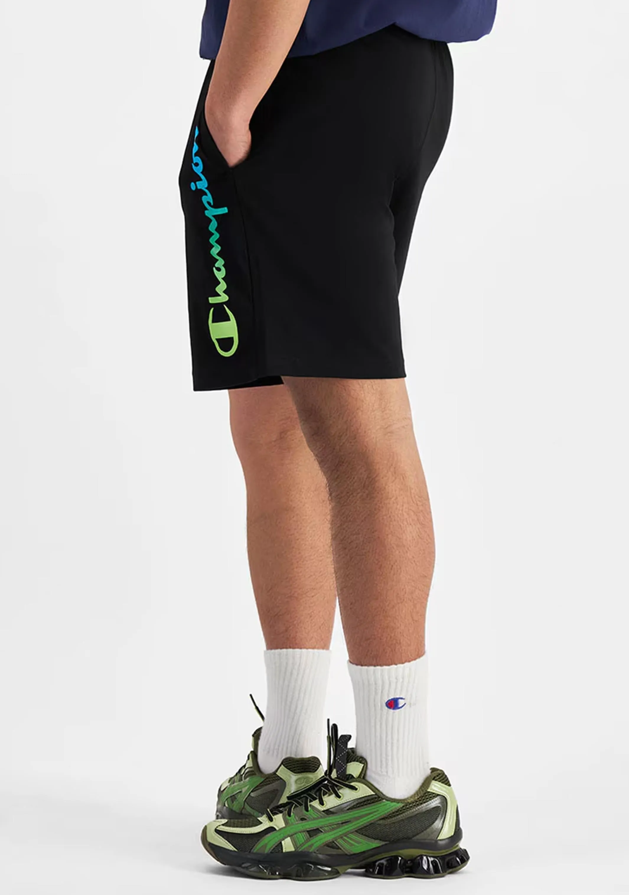 Champion Herren Ombré-Schriftzug Jersey Shorts