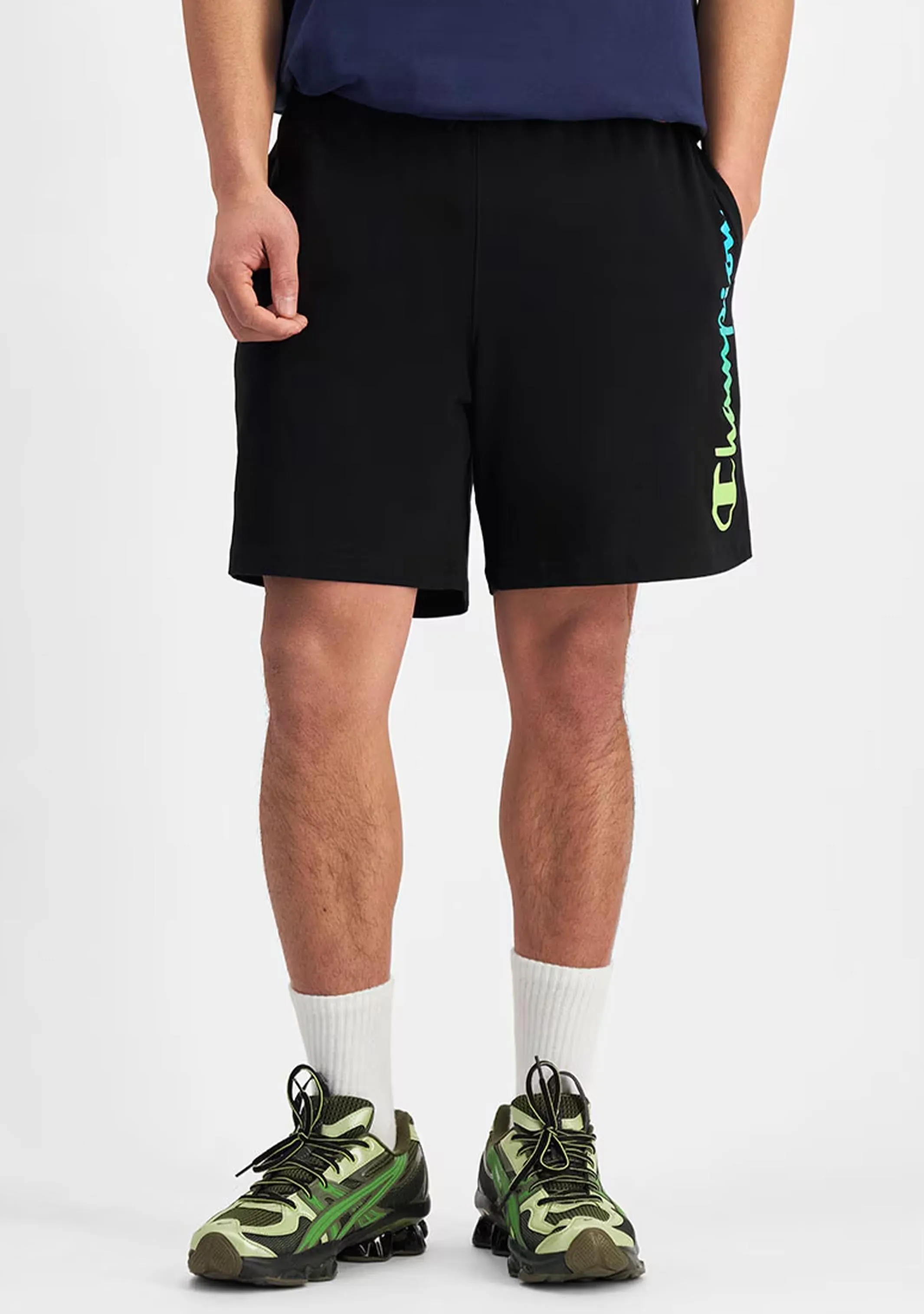 Champion Herren Ombré-Schriftzug Jersey Shorts