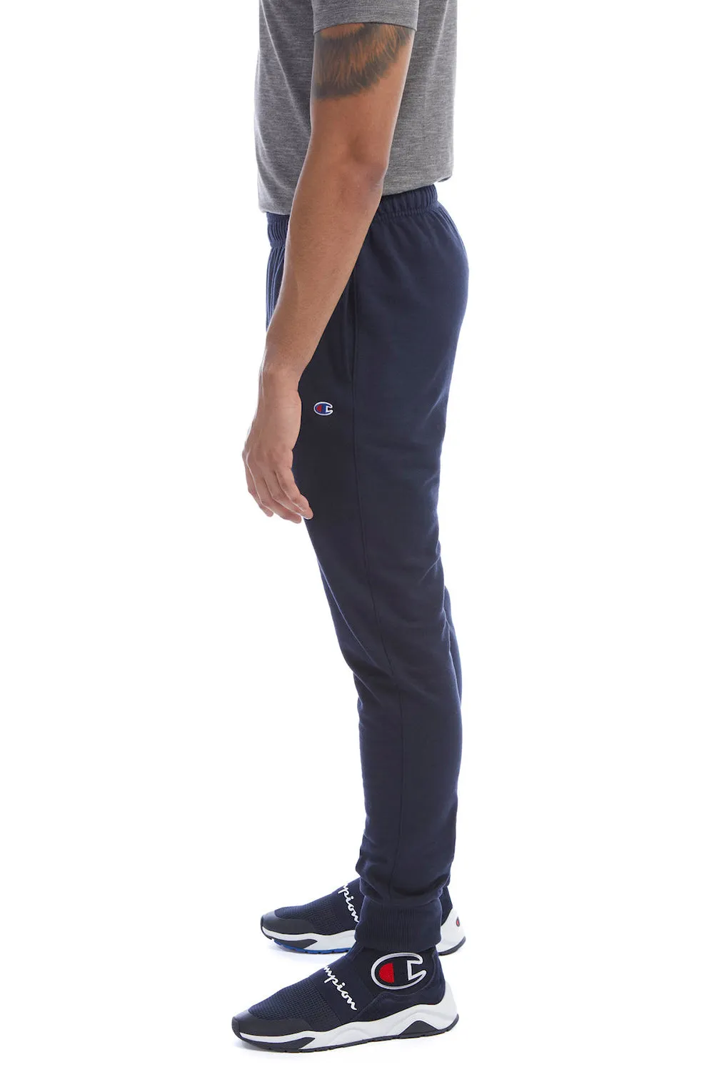 Champion Herren Power Blend Fleece Joggerhose mit Taschen - Marineblau