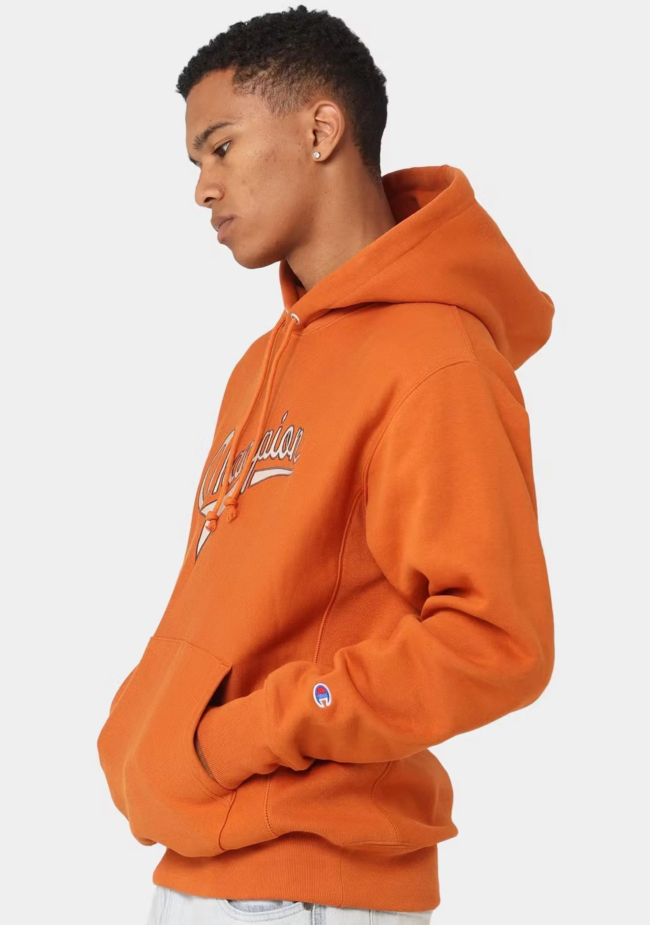Champion Herren Reverse Weave College-Schreibschrift Kapuzenpullover <br> AUVLN LAJ