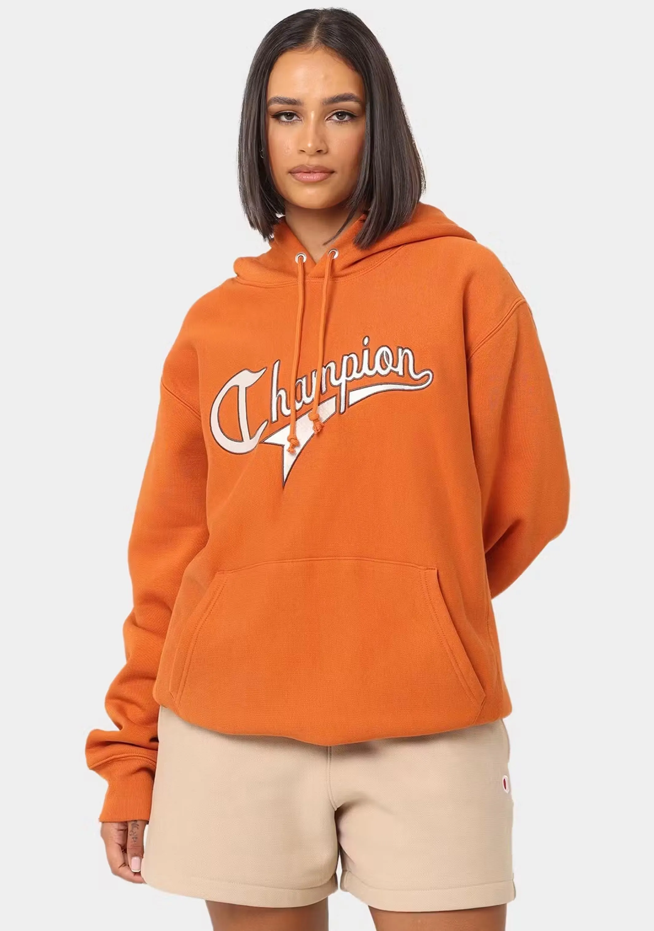 Champion Herren Reverse Weave College-Schreibschrift Kapuzenpullover <br> AUVLN LAJ