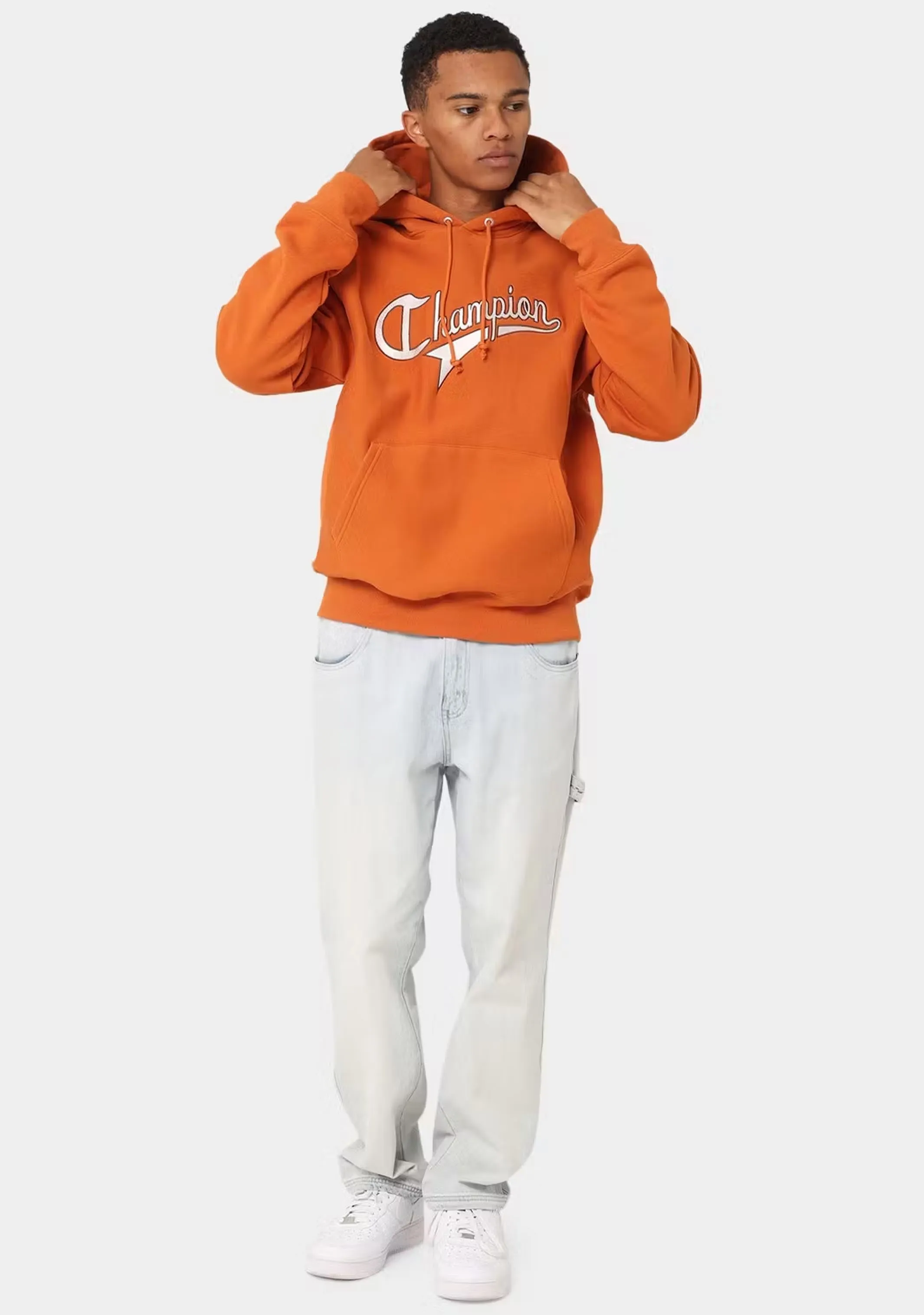 Champion Herren Reverse Weave College-Schreibschrift Kapuzenpullover <br> AUVLN LAJ