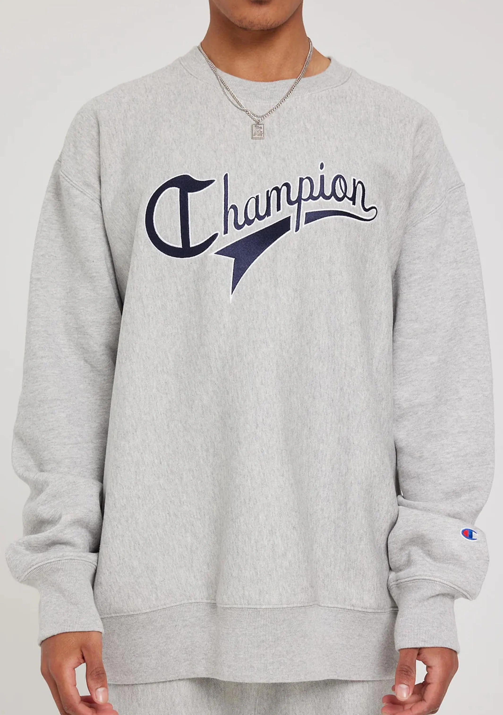 Champion Herren Reverse Weave Cursive Logo Crew <br> AUVGN A3R