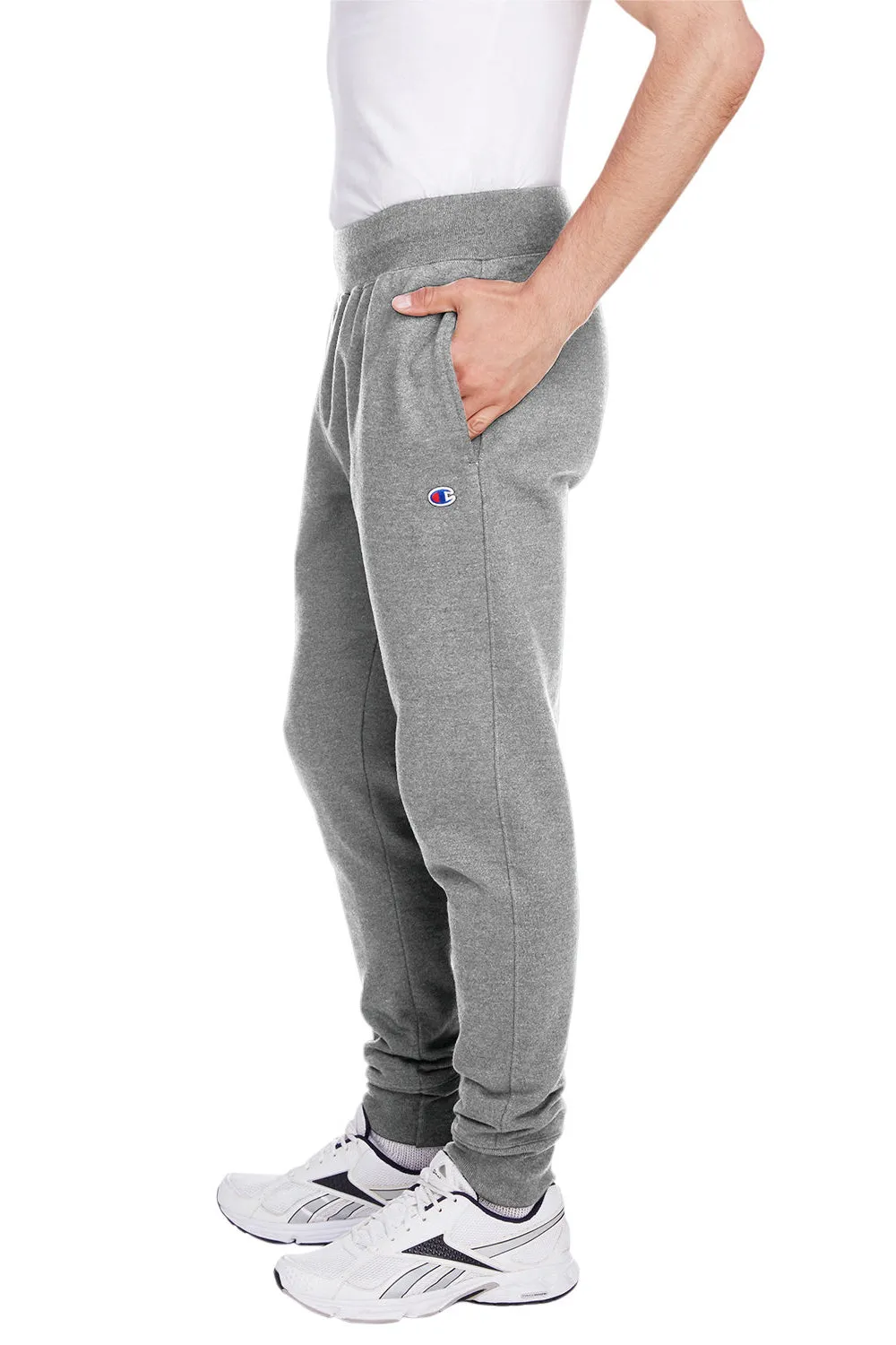 Champion Herren Reverse Weave Fleece Jogginghose mit Taschen - Oxford Grau