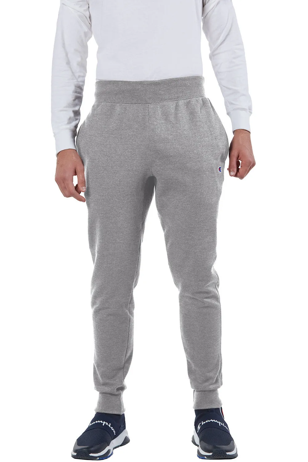 Champion Herren Reverse Weave Fleece Jogginghose mit Taschen - Oxford Grau