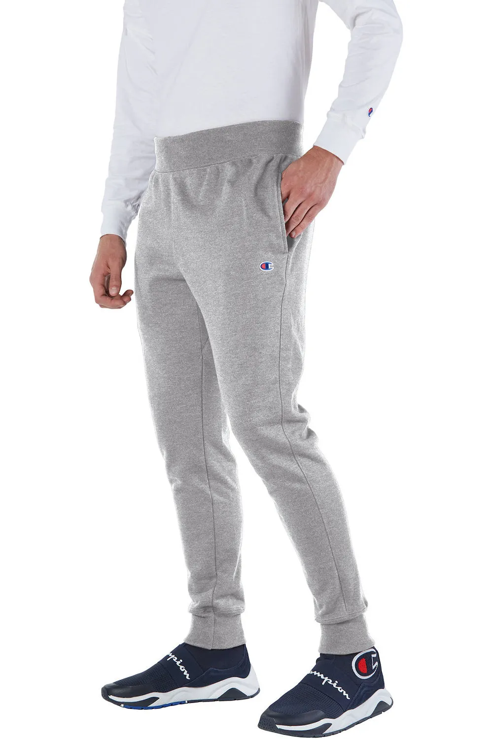 Champion Herren Reverse Weave Fleece Jogginghose mit Taschen - Oxford Grau