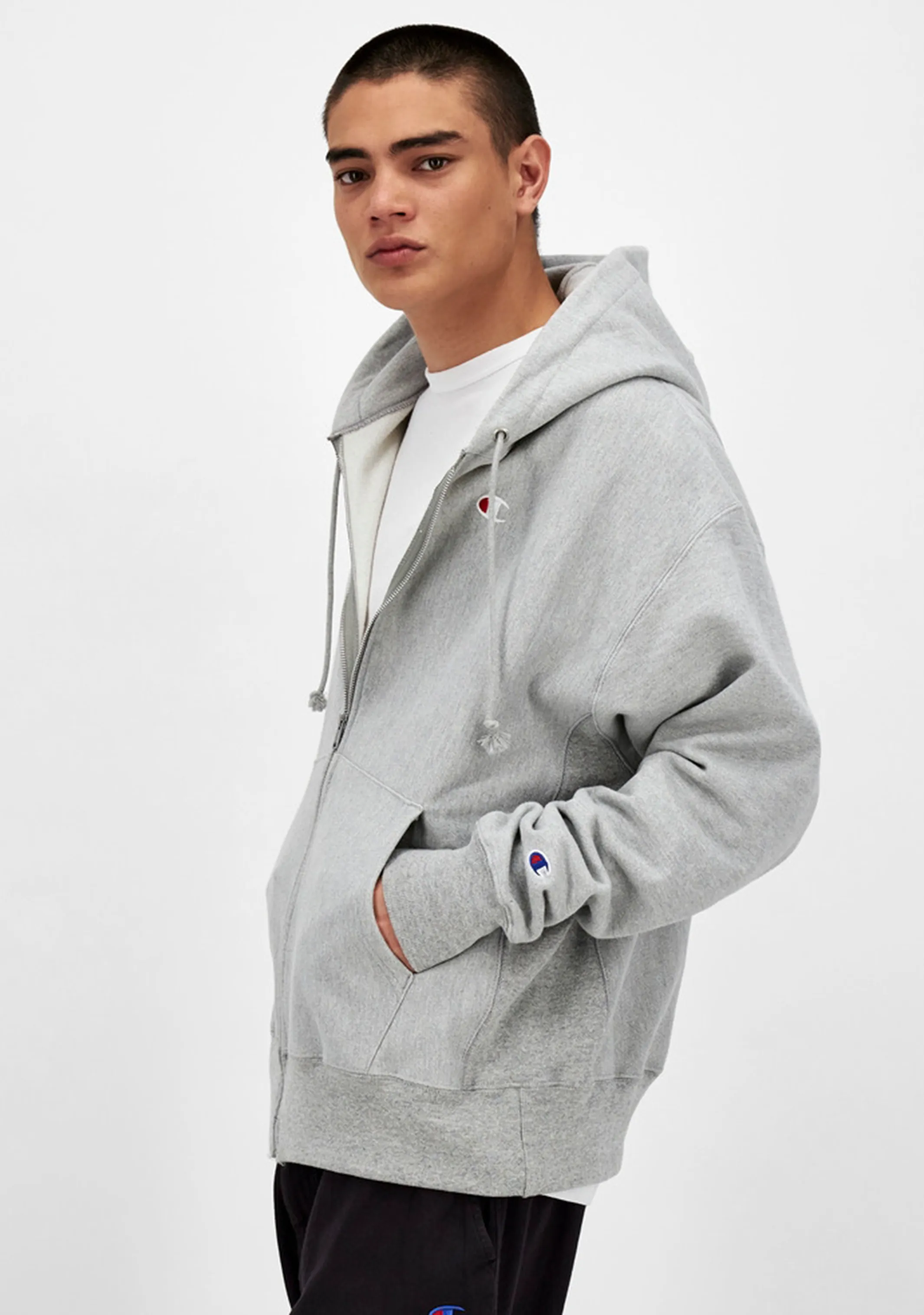 Champion Herren Reverse Weave Fleece Reißverschluss-Hoodie