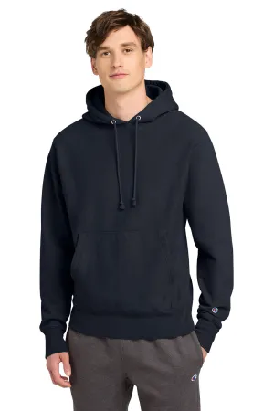 Champion Herren Reverse Weave Garment Dyed Kapuzenpullover Hoodie mit Kangaroo-Tasche - Marineblau