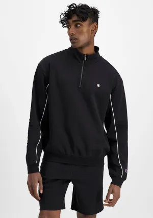 Champion Herren Rochester Athletic Viertelzip <br> AVKFN Schwarz