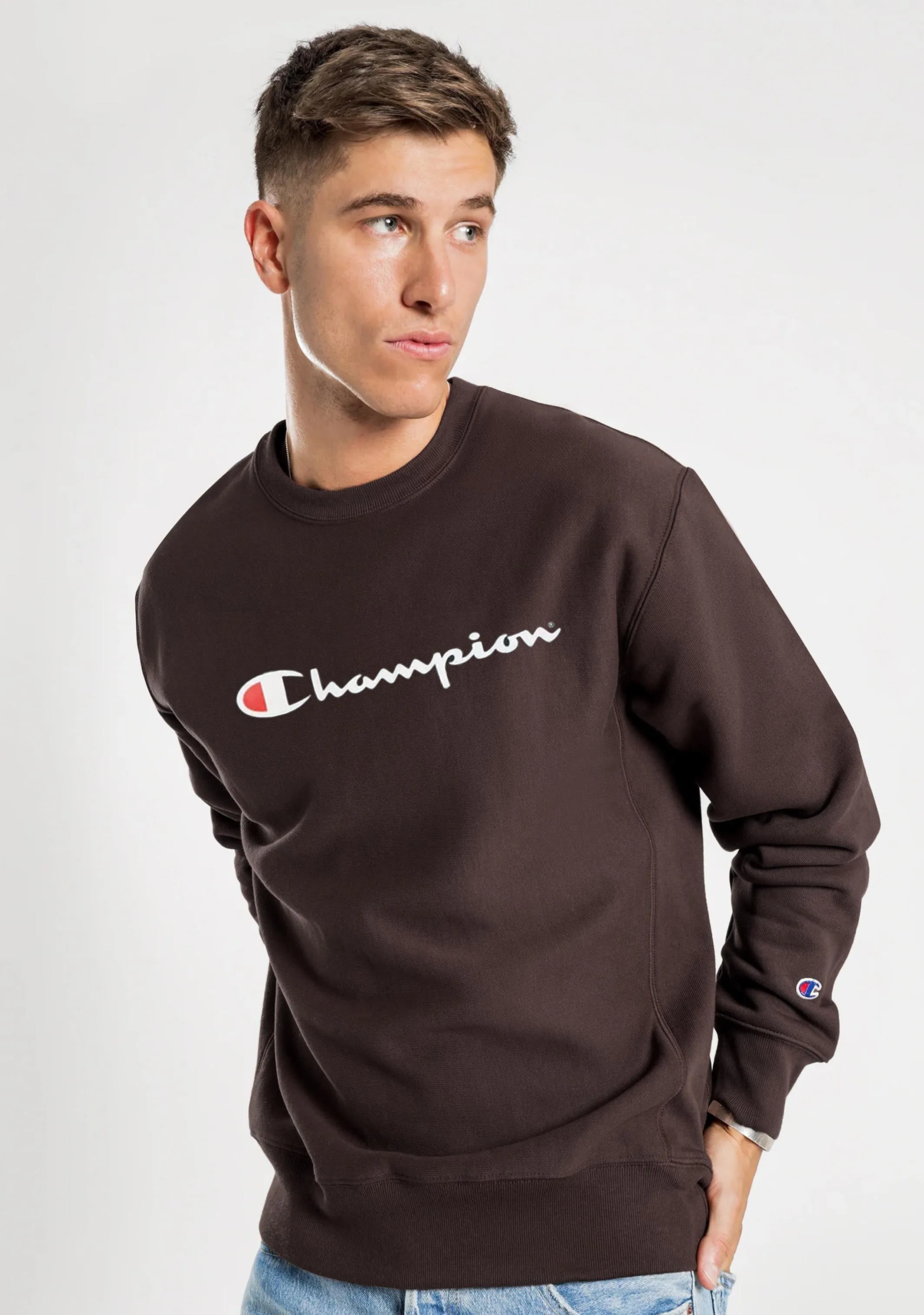 Champion Men's Script Crew Braun
