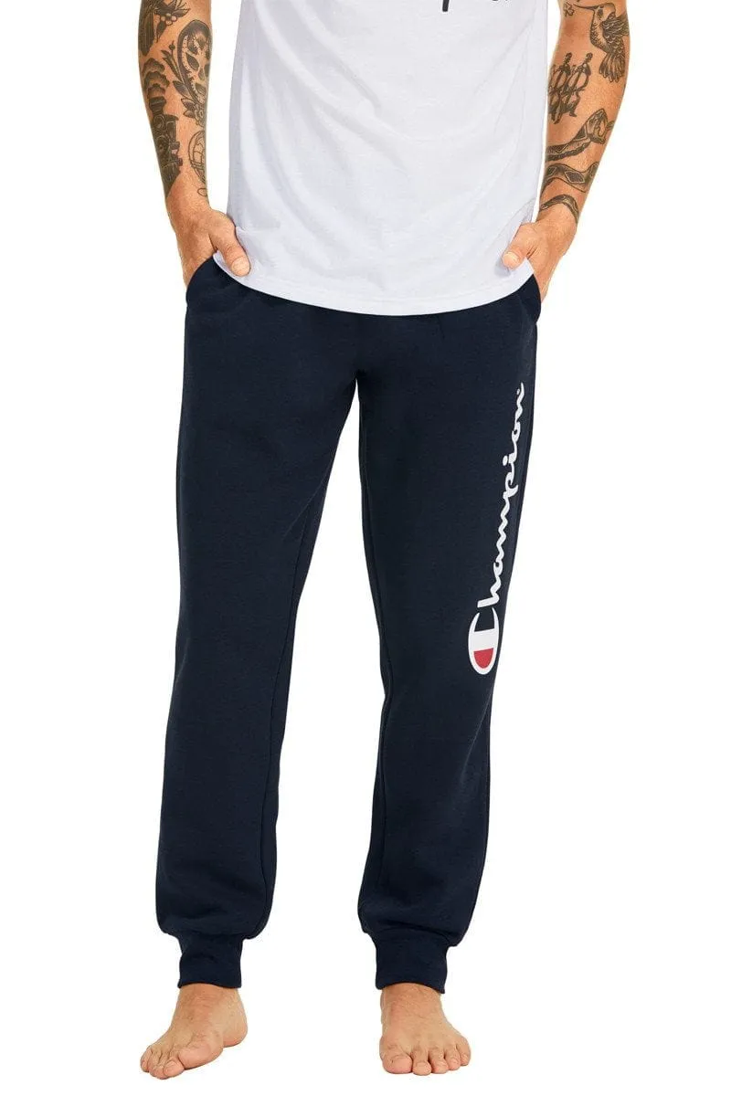 CHAMPION MÄNNER SCRIPT MANSHETTEN NAVY JOGGINGHOSE