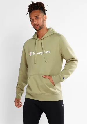 Champion Herren Script Hoodie Khaki <br> AY79N FSJ
