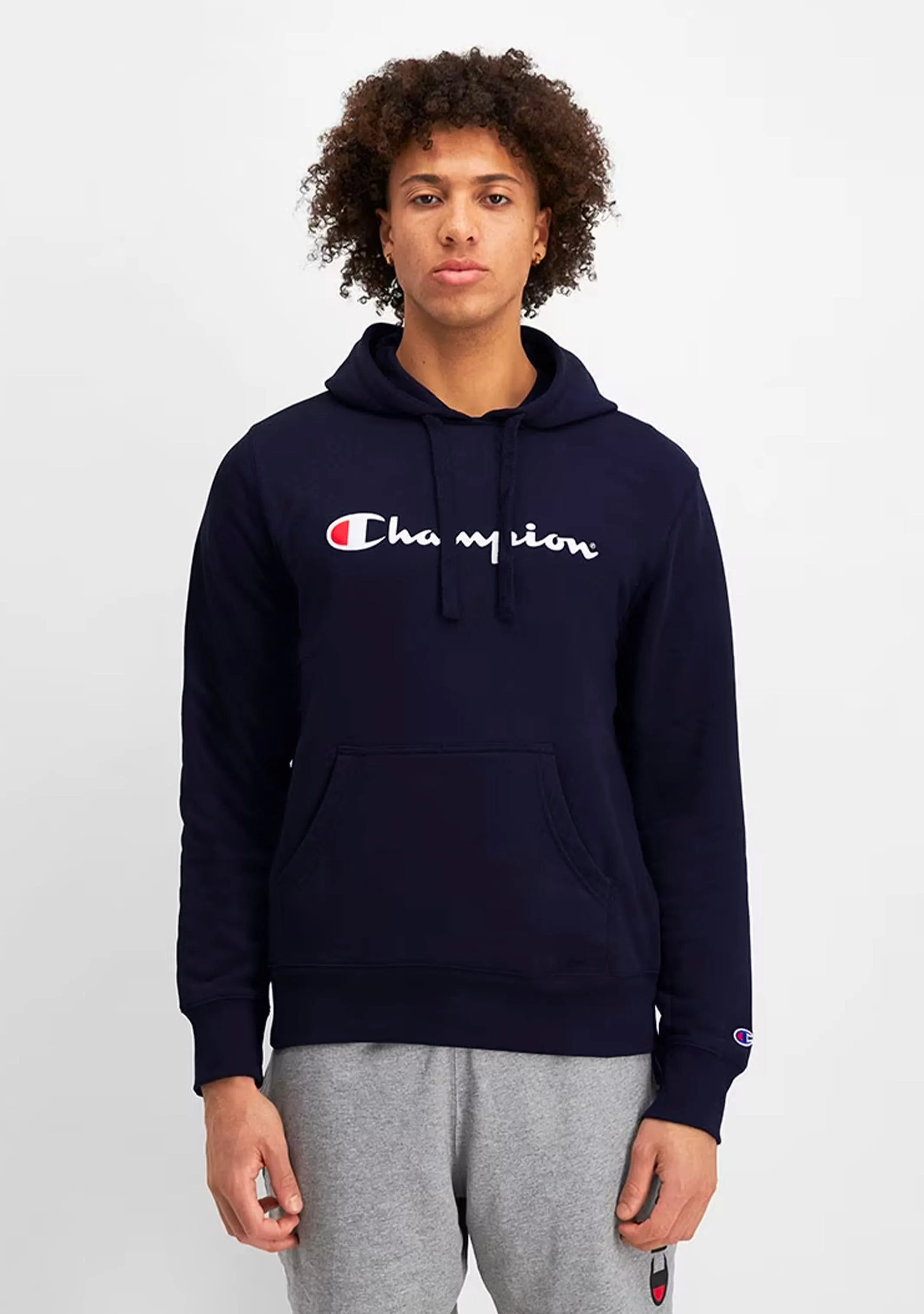 Champion Herren Script Hoodie Navy