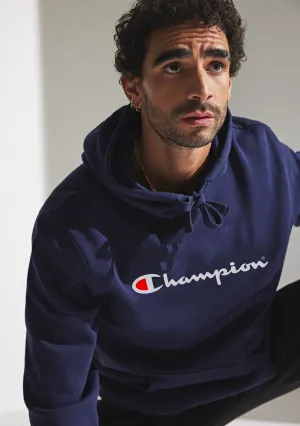Champion Herren Script Hoodie Navy