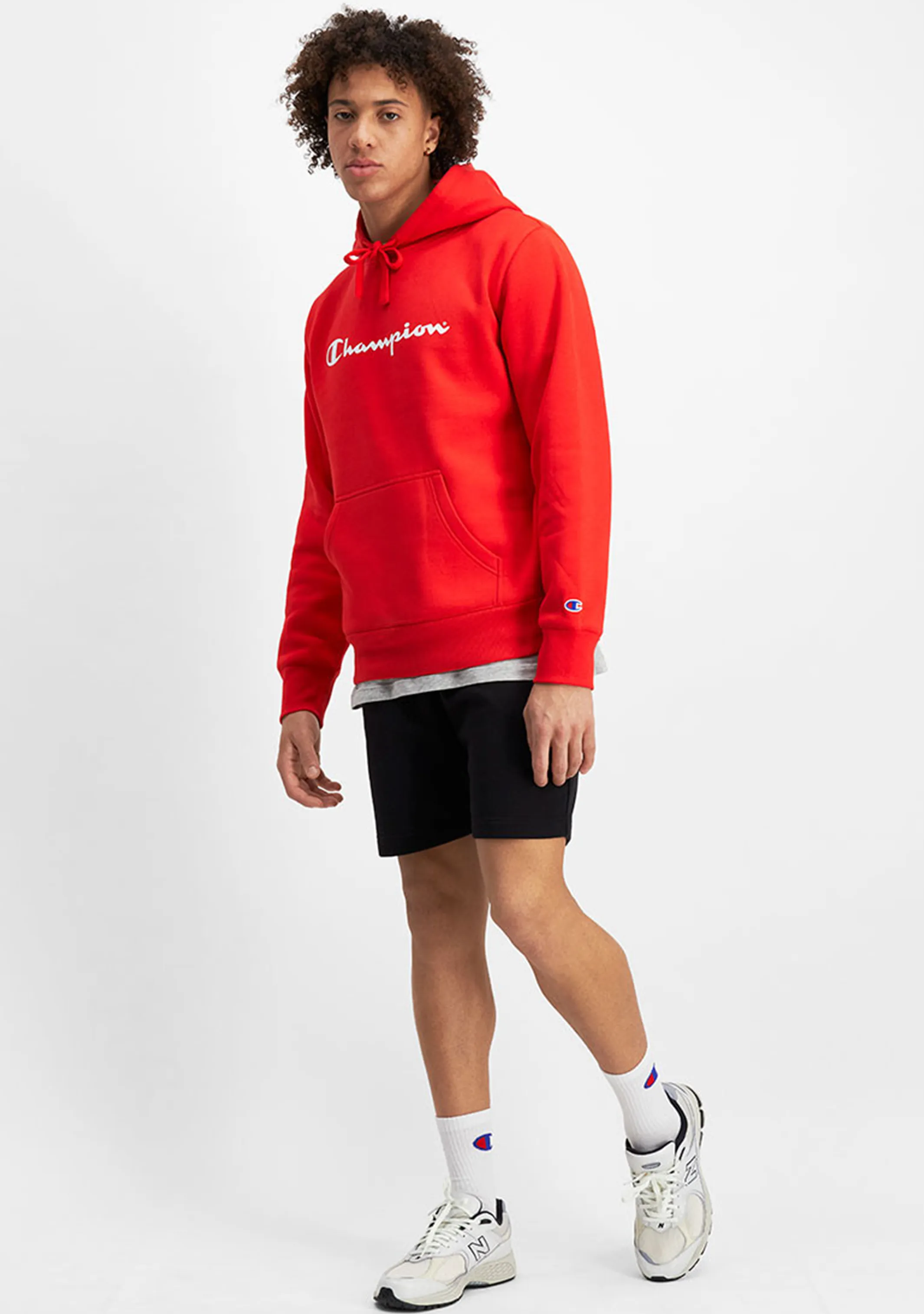 Champion Herren Script Logo Hoodie <br> AY79N GJR