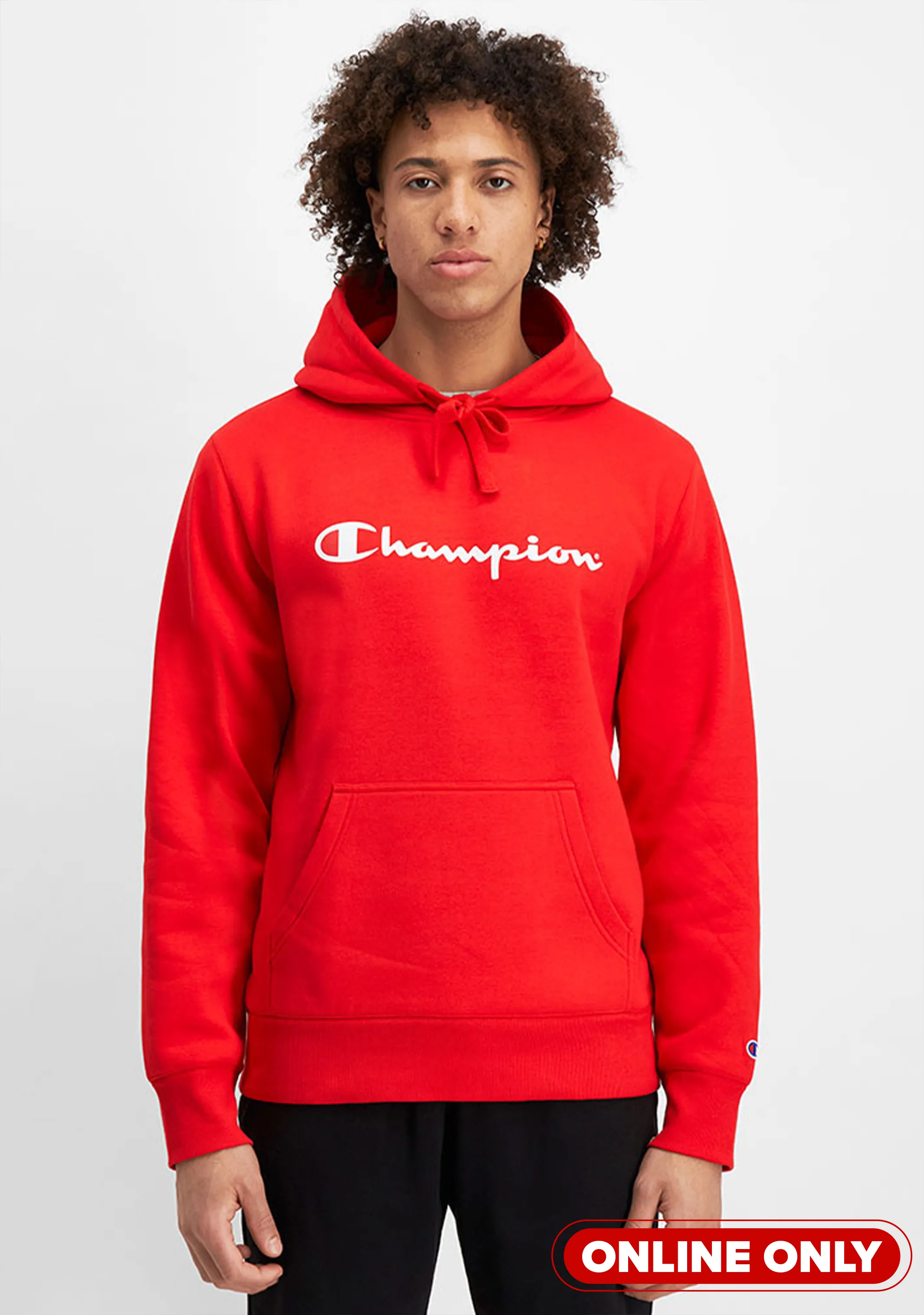 Champion Herren Script Logo Hoodie <br> AY79N GJR