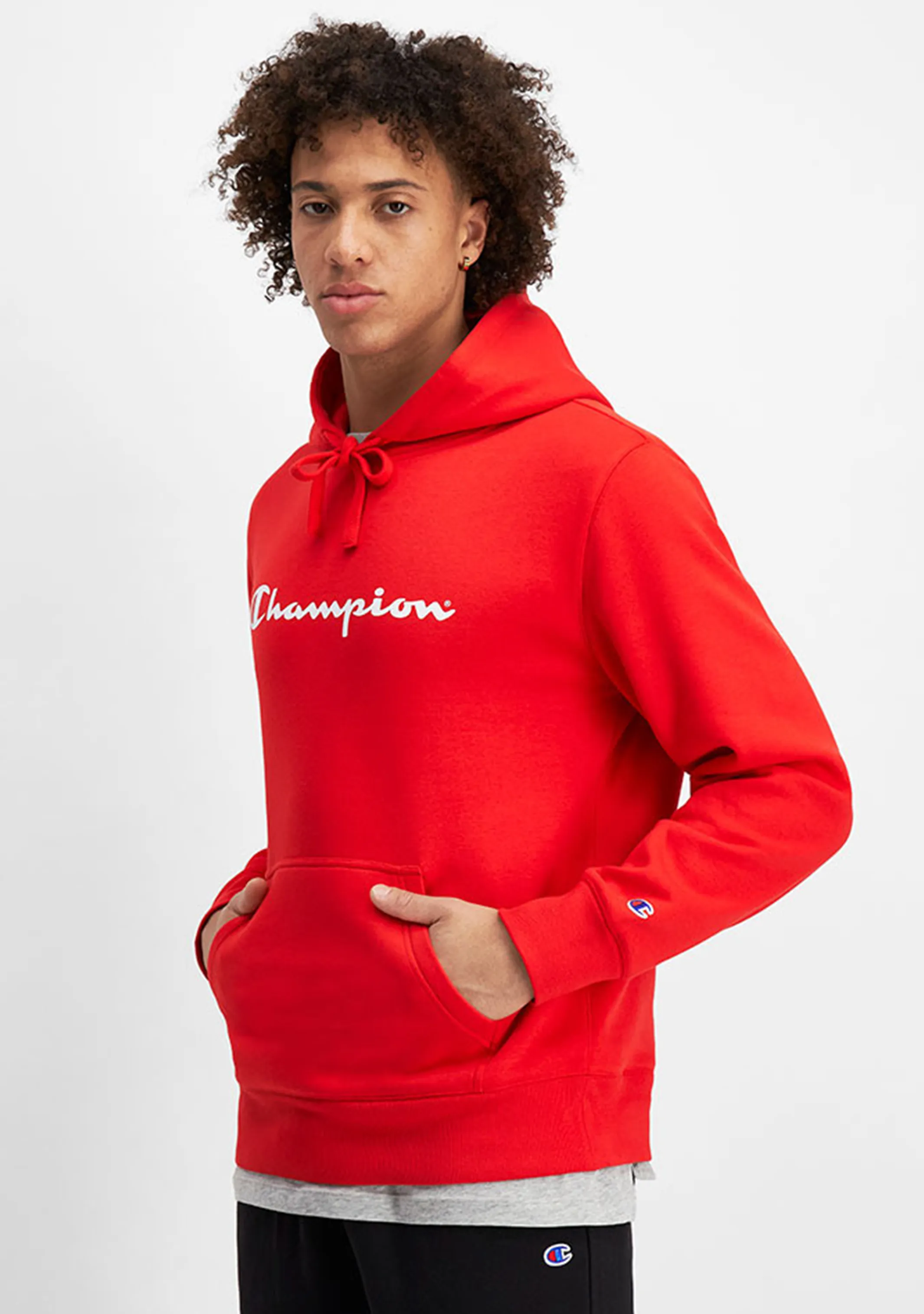 Champion Herren Script Logo Hoodie <br> AY79N GJR