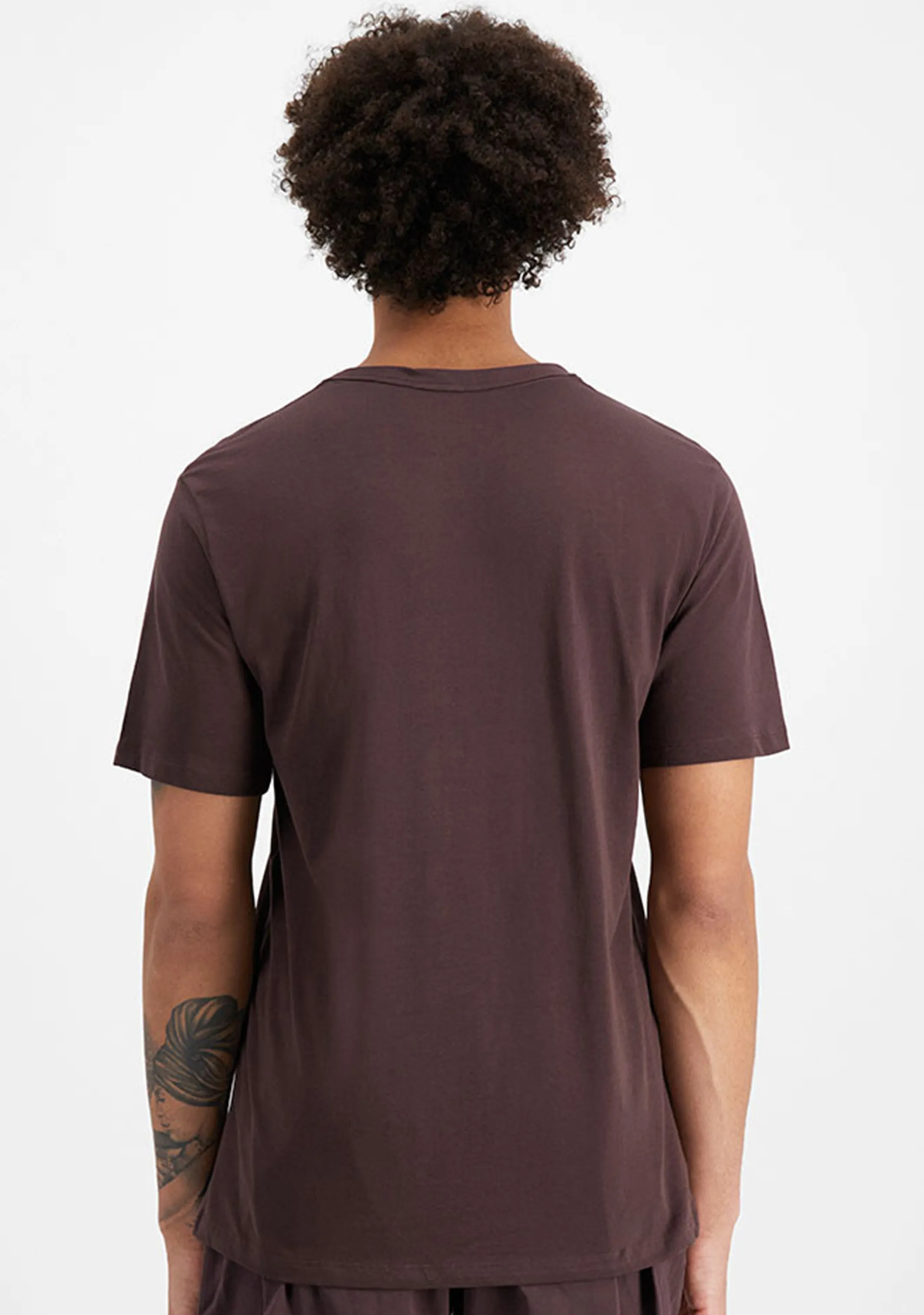 Champion Herren Script Logo Kurzarm T-Shirt Braun