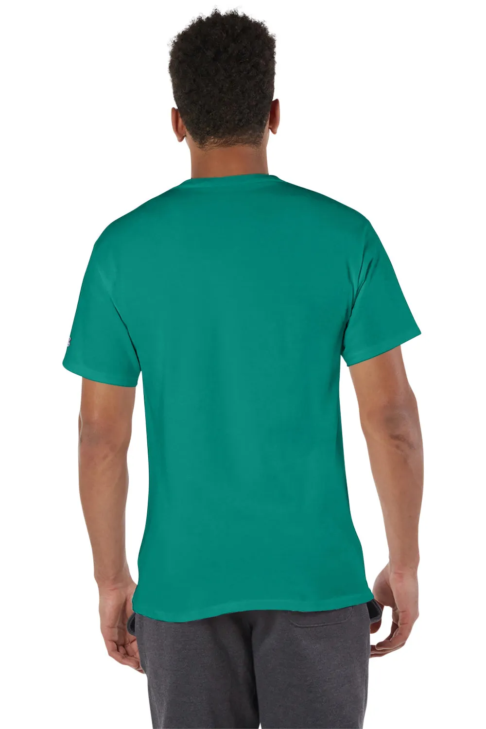 Champion Herren Kurzarm T-Shirt mit Rundhalsausschnitt - Smaragdgrün