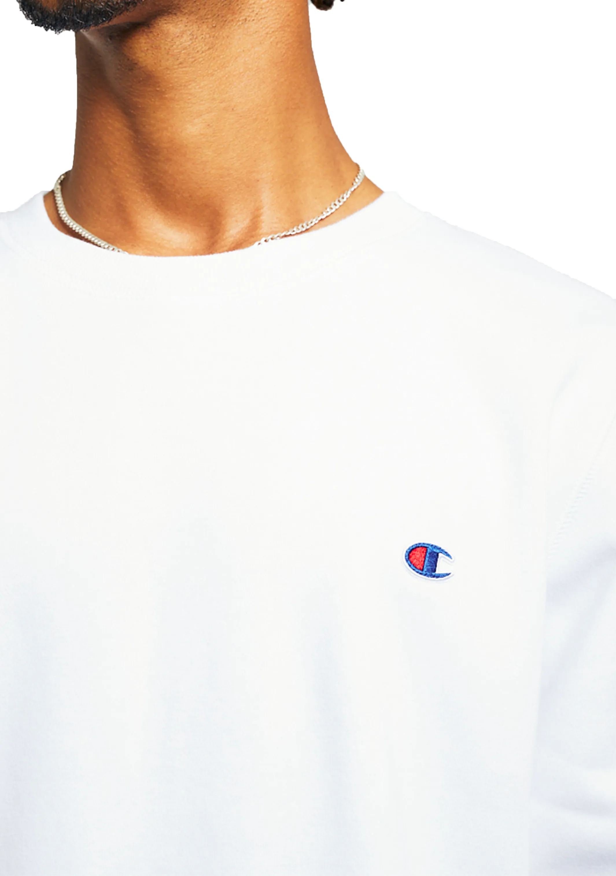 Champion Herren Sportliches Grafik Crew Weiß <br> AXWTN 7MY