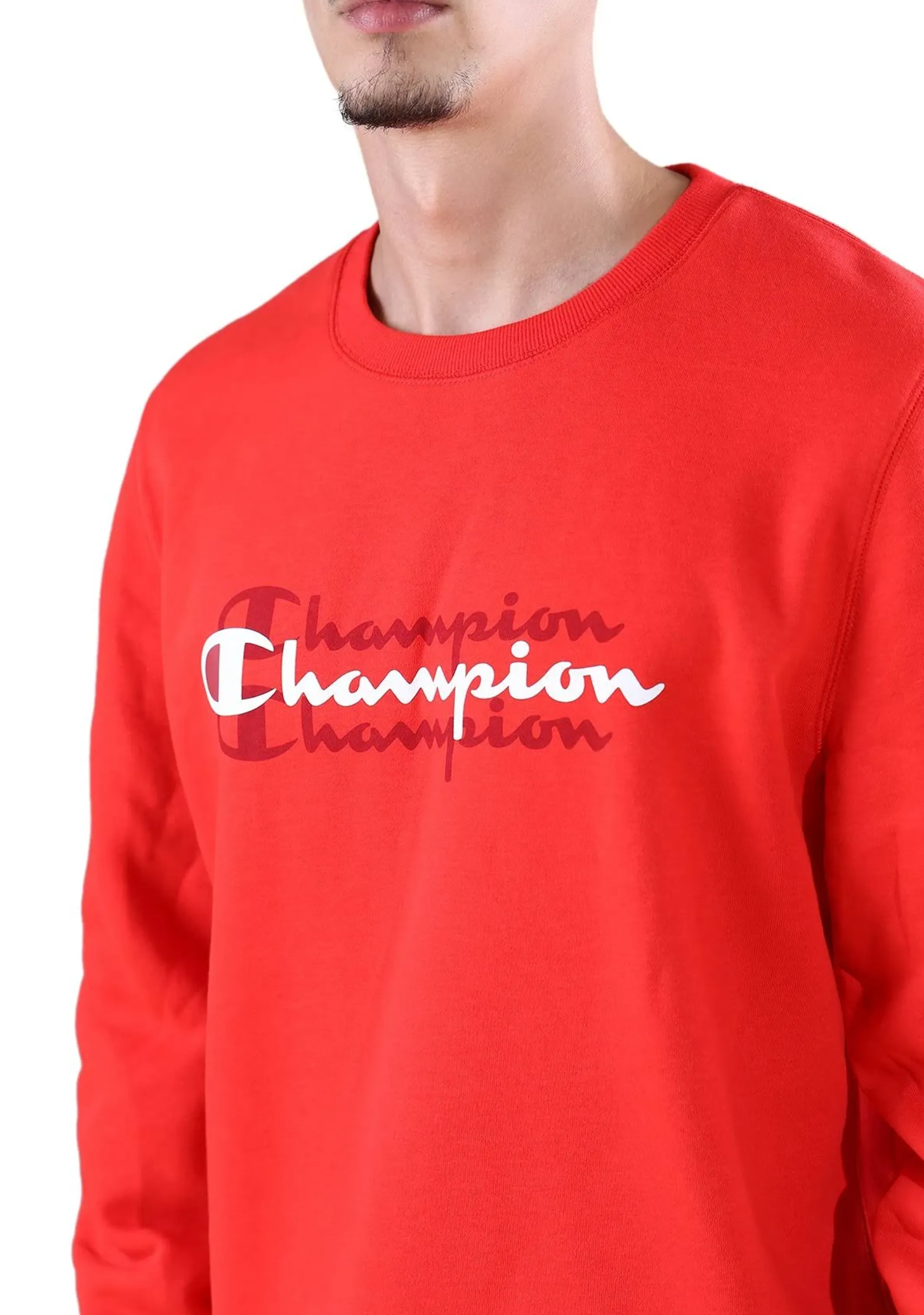 Champion Herren Sportliches Grafik Crew-Shirt