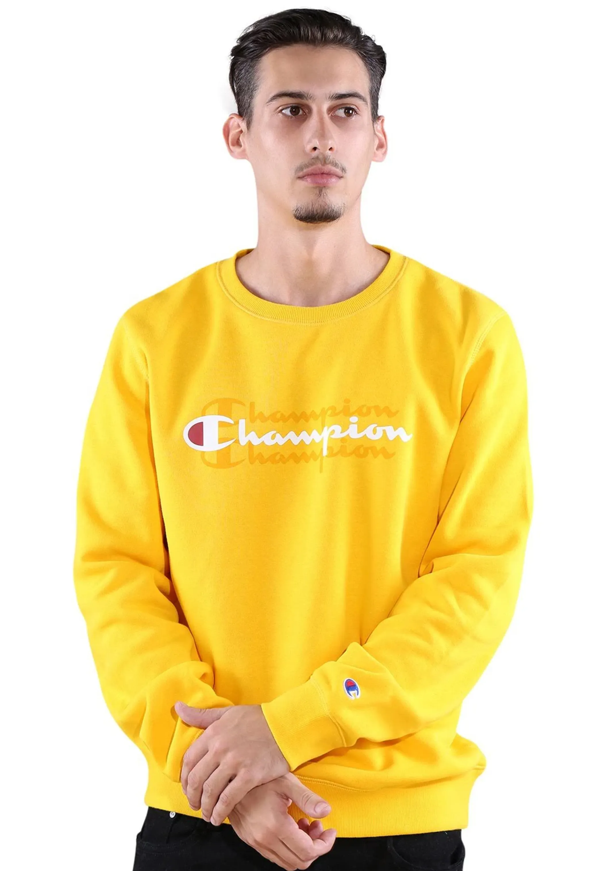 Champion Herren Sportliches Grafik Crew-Shirt