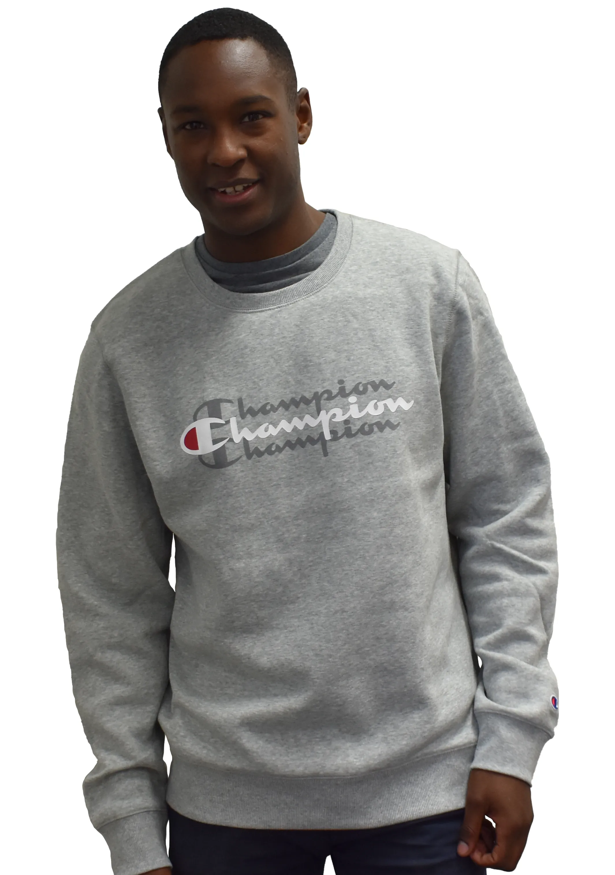 Champion Herren Sportliches Grafik Crew-Shirt