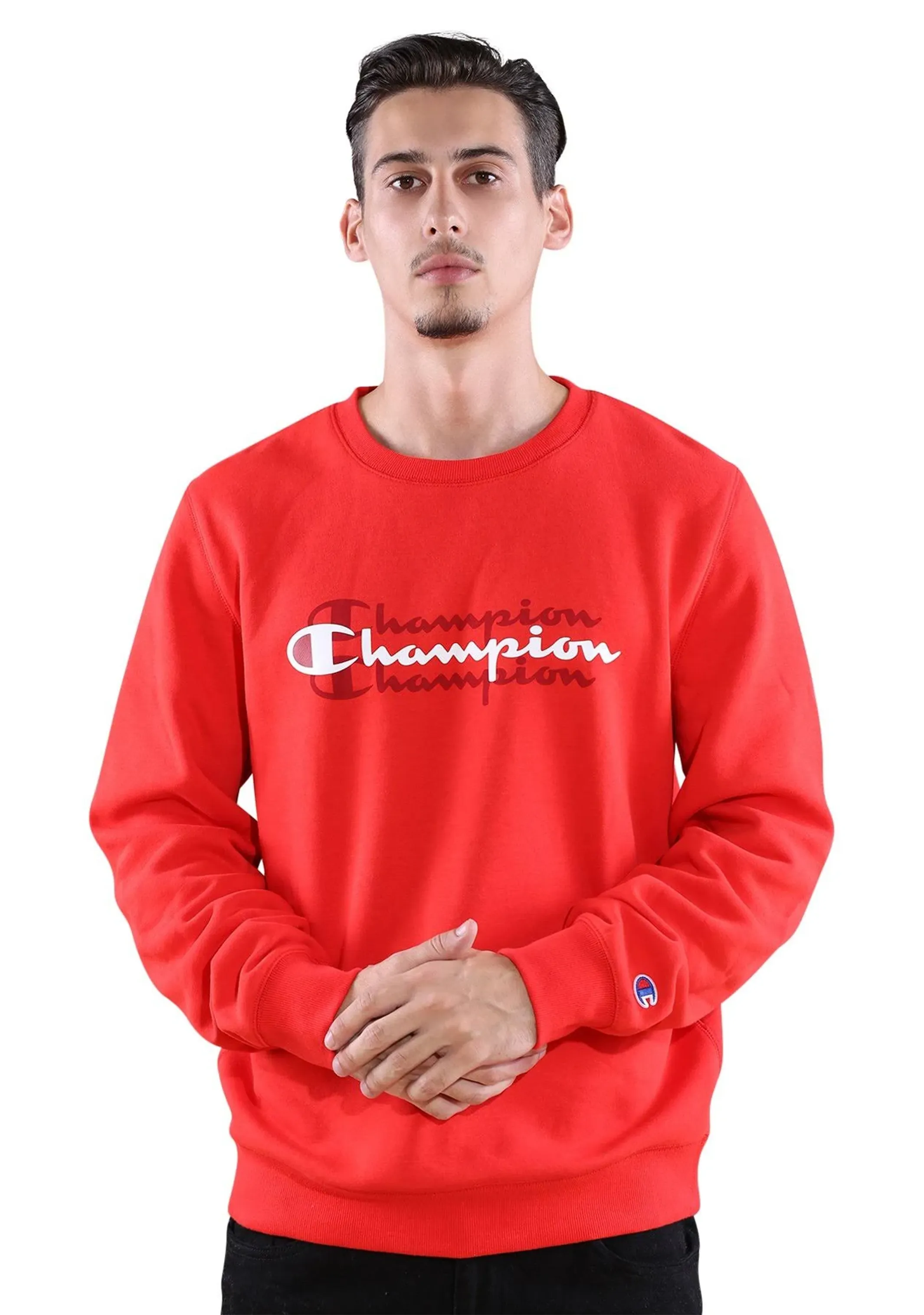 Champion Herren Sportliches Grafik Crew-Shirt