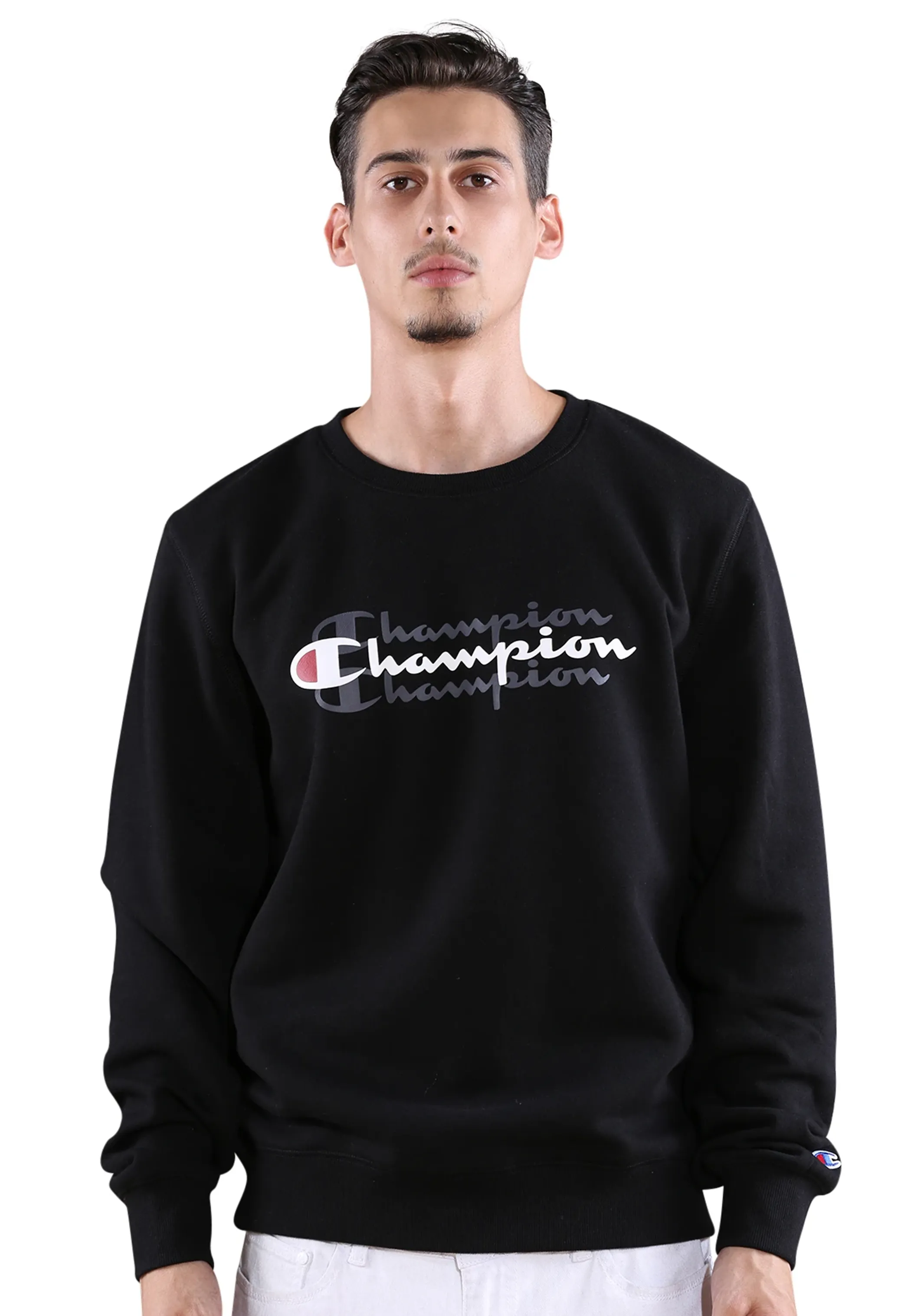 Champion Herren Sportliches Grafik Crew-Shirt