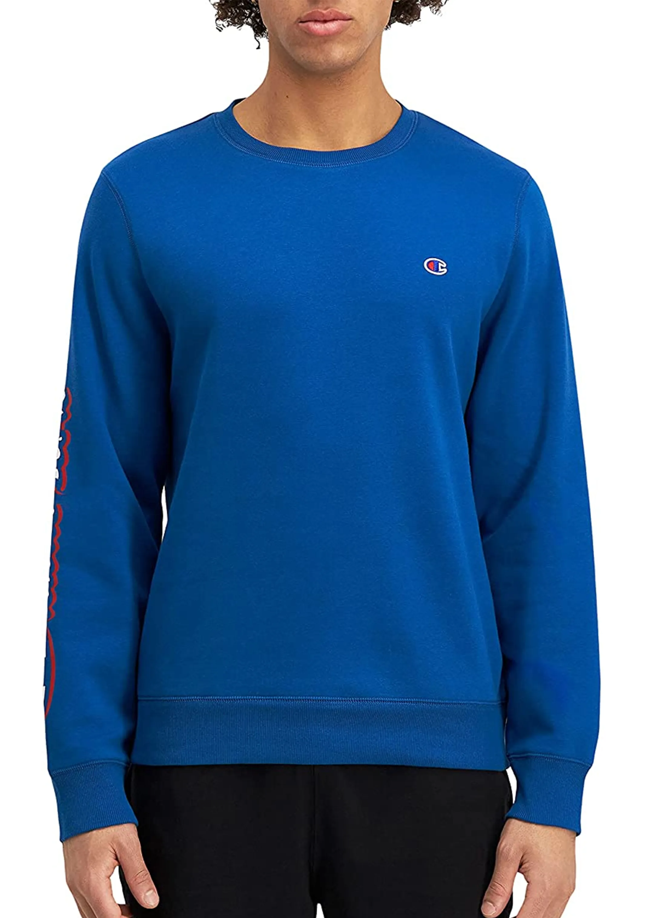 Champion Herren Sportliches Grafik-Print Crewneck <BR> AVUTN 6B1