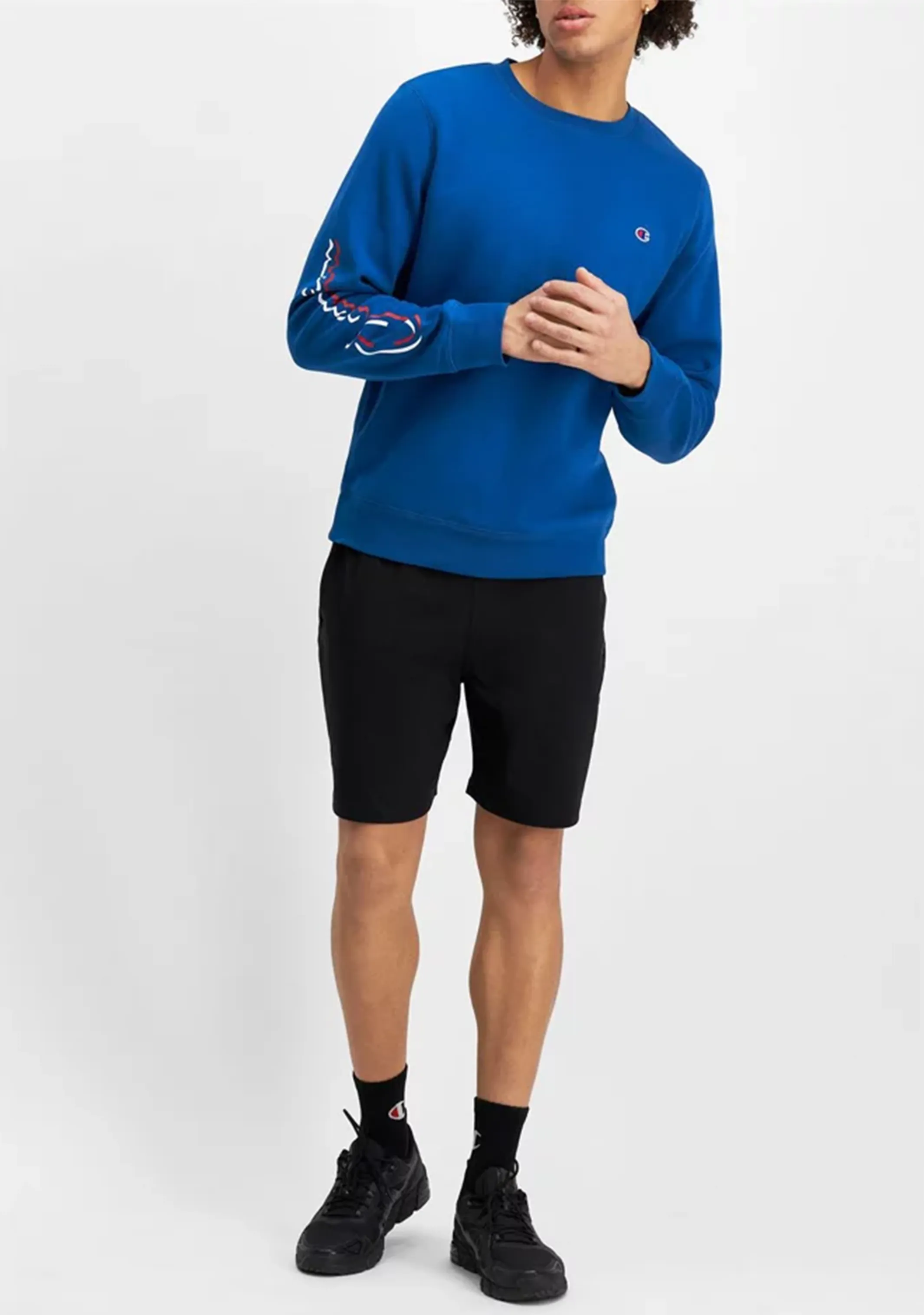 Champion Herren Sportliches Grafik-Print Crewneck <BR> AVUTN 6B1