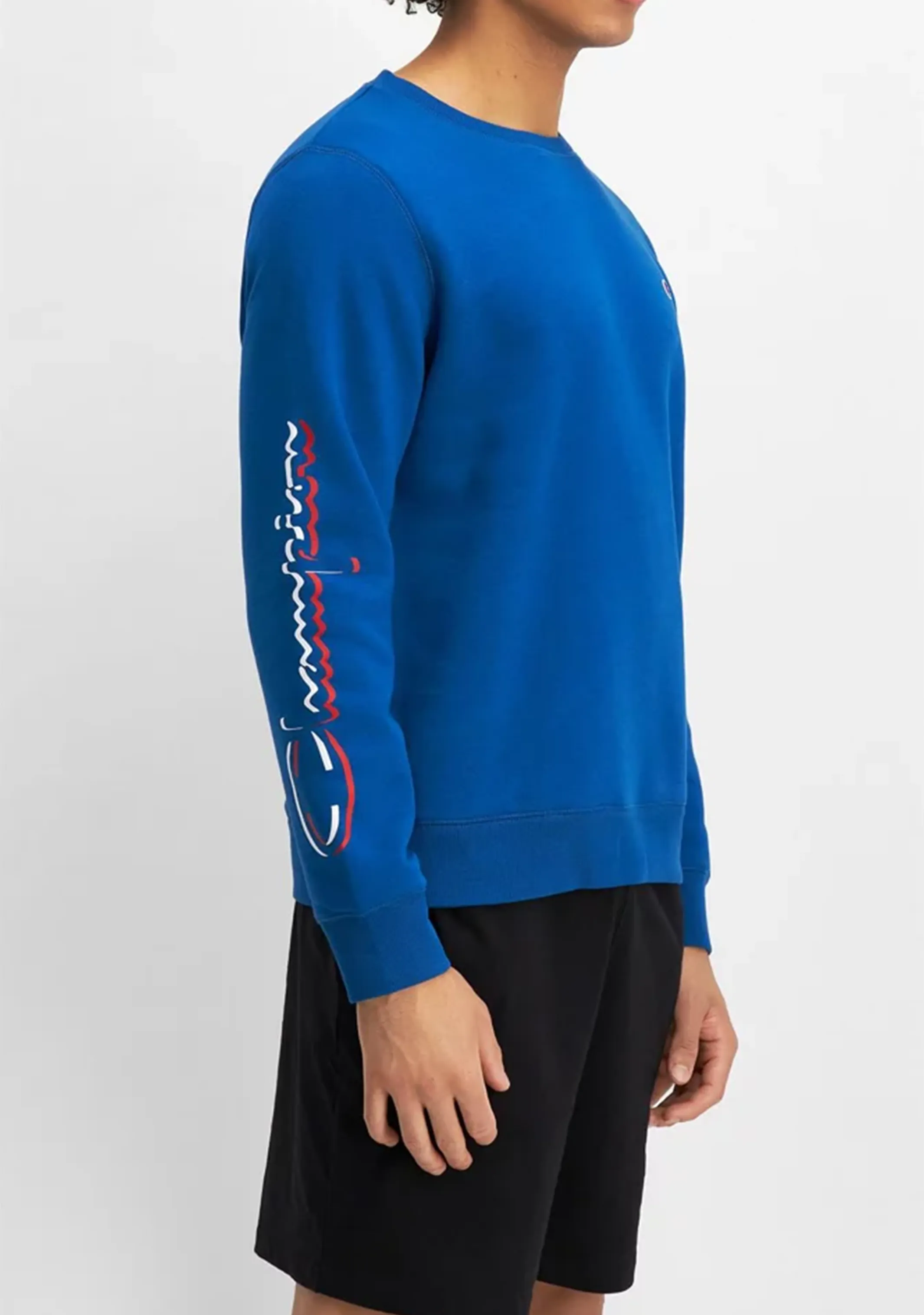 Champion Herren Sportliches Grafik-Print Crewneck <BR> AVUTN 6B1