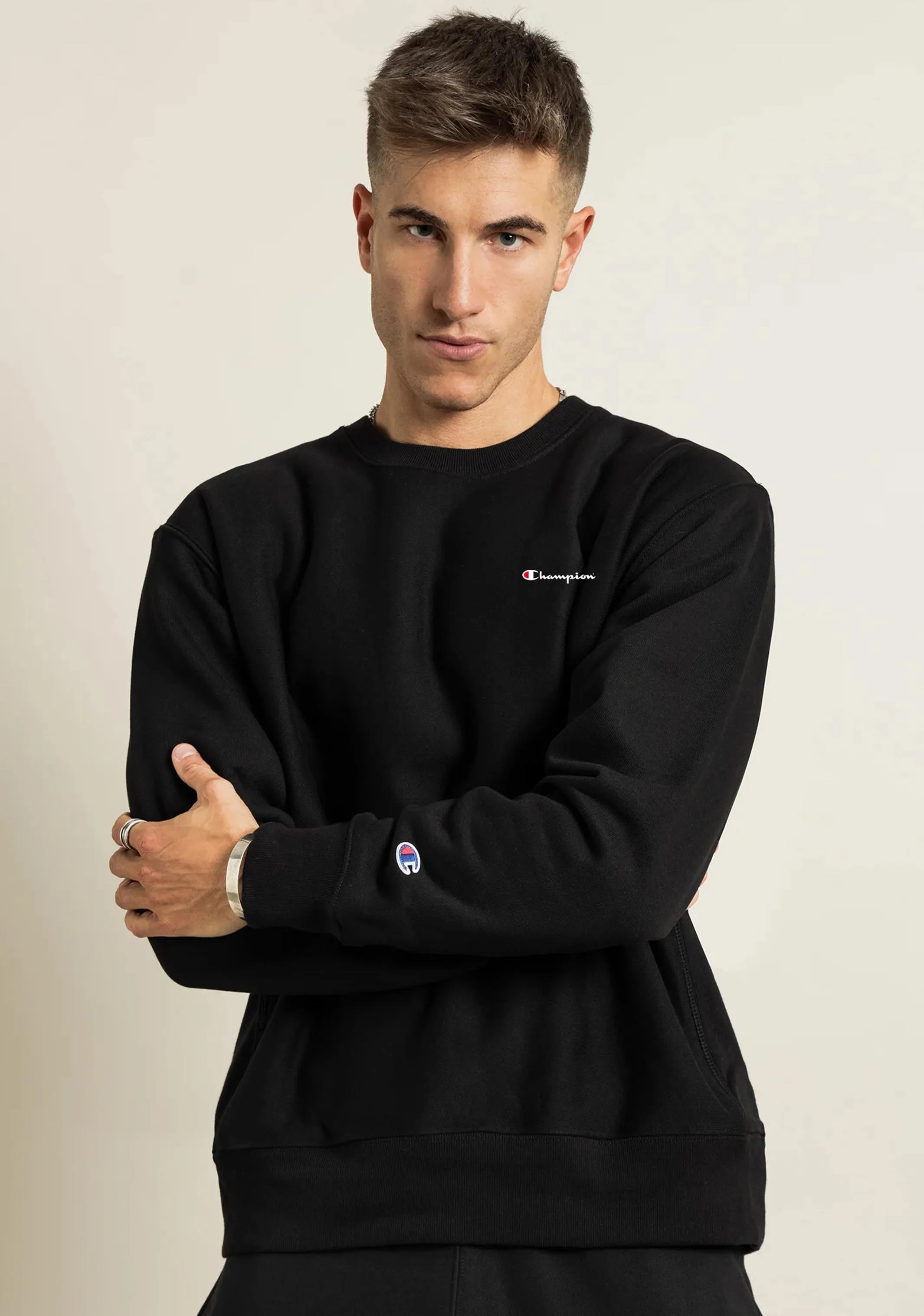 Champion Herren Sportliches Grafik-Print Crew <BR> AVUTN 9B7