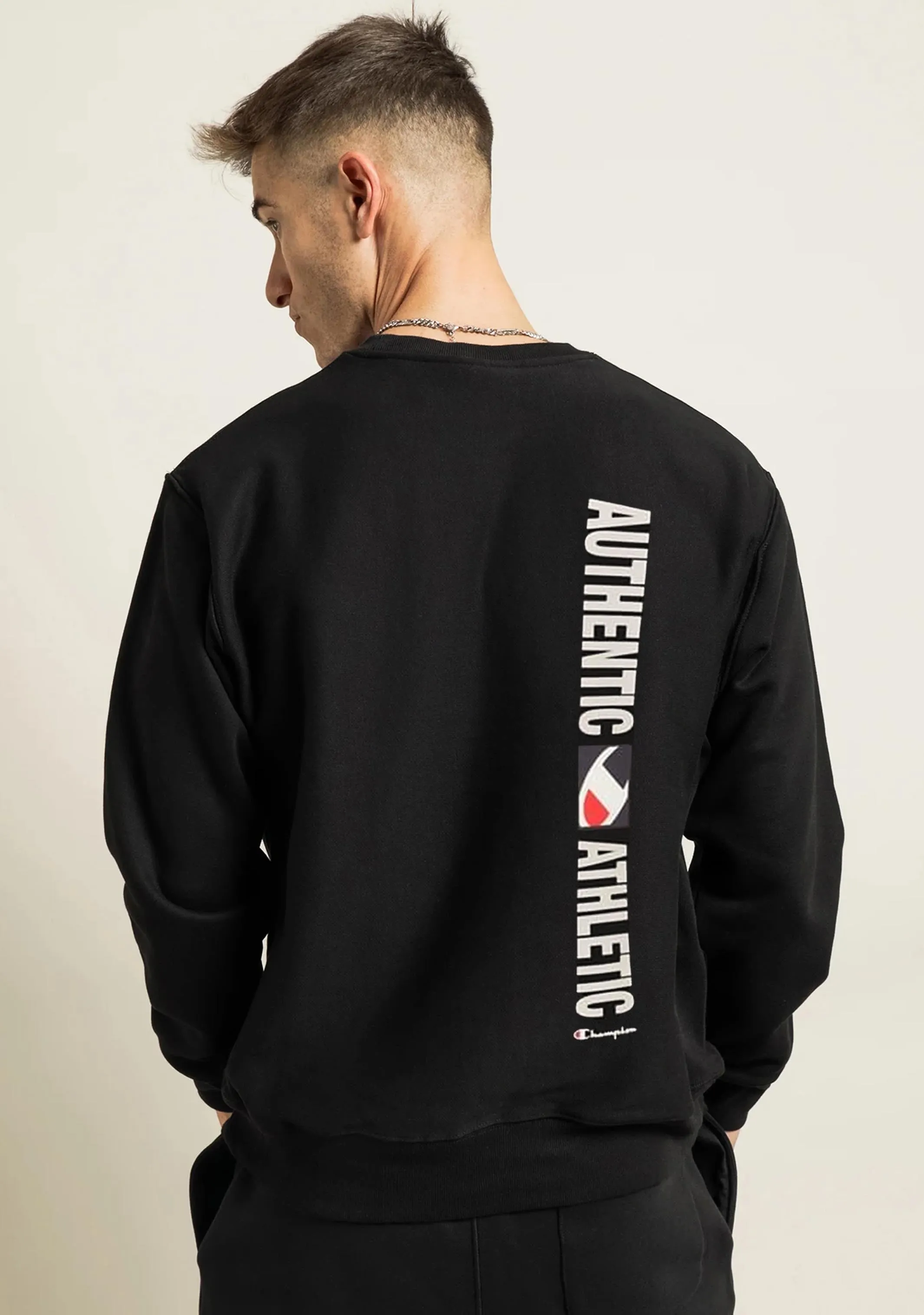 Champion Herren Sportliches Grafik-Print Crew <BR> AVUTN 9B7