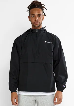 Champion Herren US Viertel-Reißverschluss Packbare Jacke <BR> AVWLA1 Schwarz