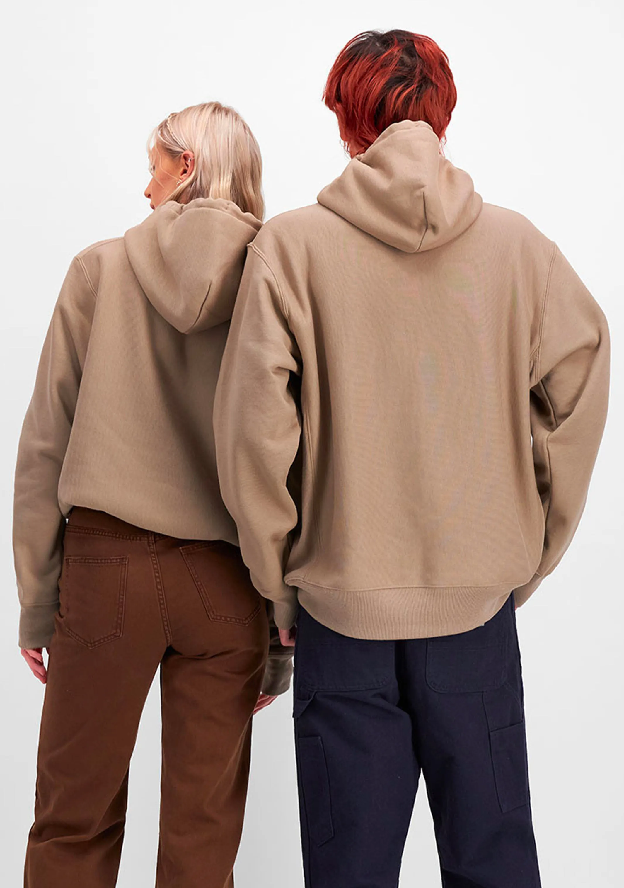 Champion Reverse Weave Kapuzenpullover Beige <br> A1704H FUX