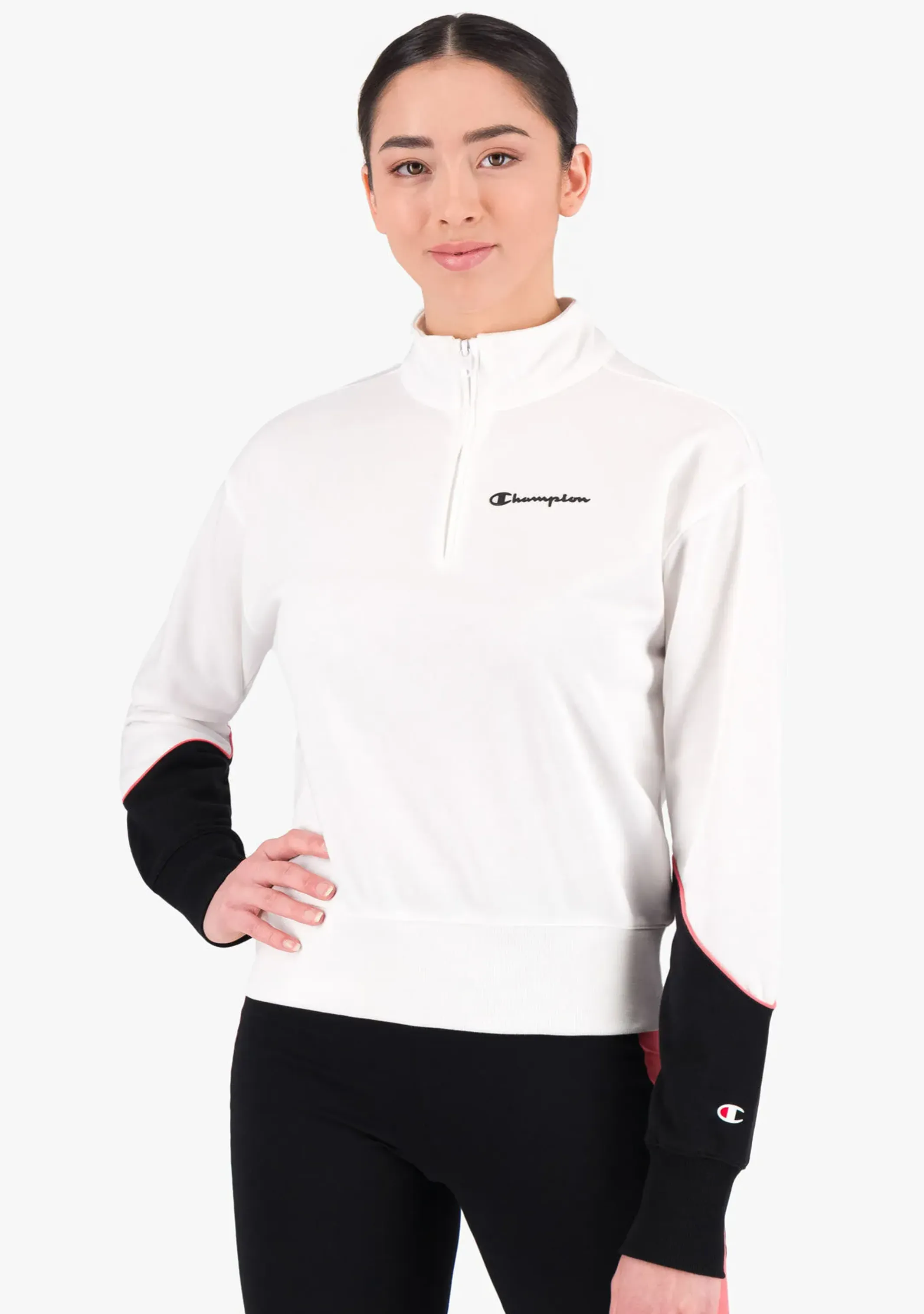 Champion Damen EU Rochester Neo Viertelzip Pullover <br> CTE8A1