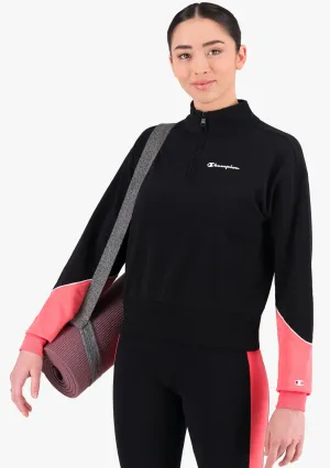 Champion Damen EU Rochester Neo Viertelzip Pullover <br> CTE8A1