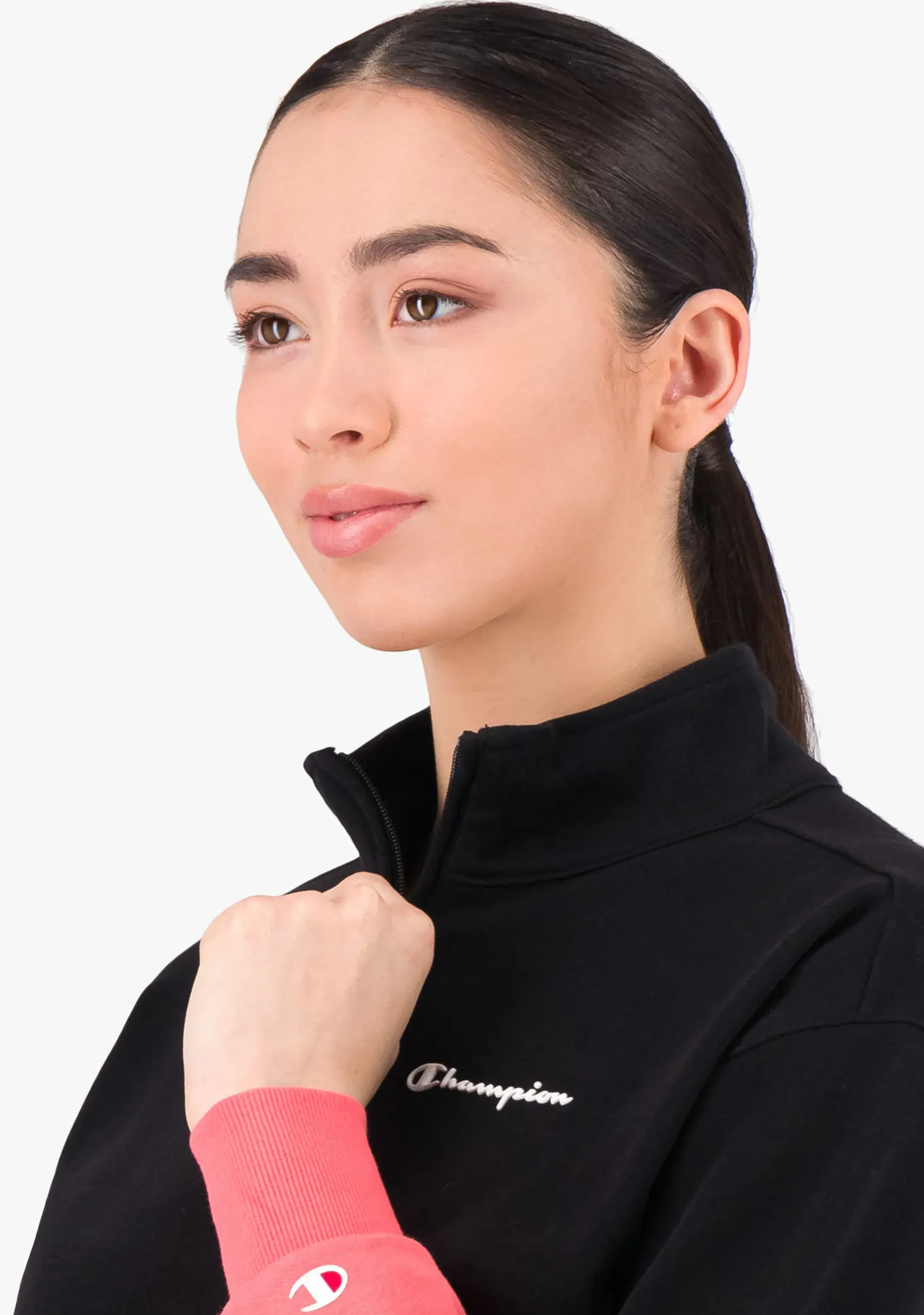 Champion Damen EU Rochester Neo Viertelzip Pullover <br> CTE8A1